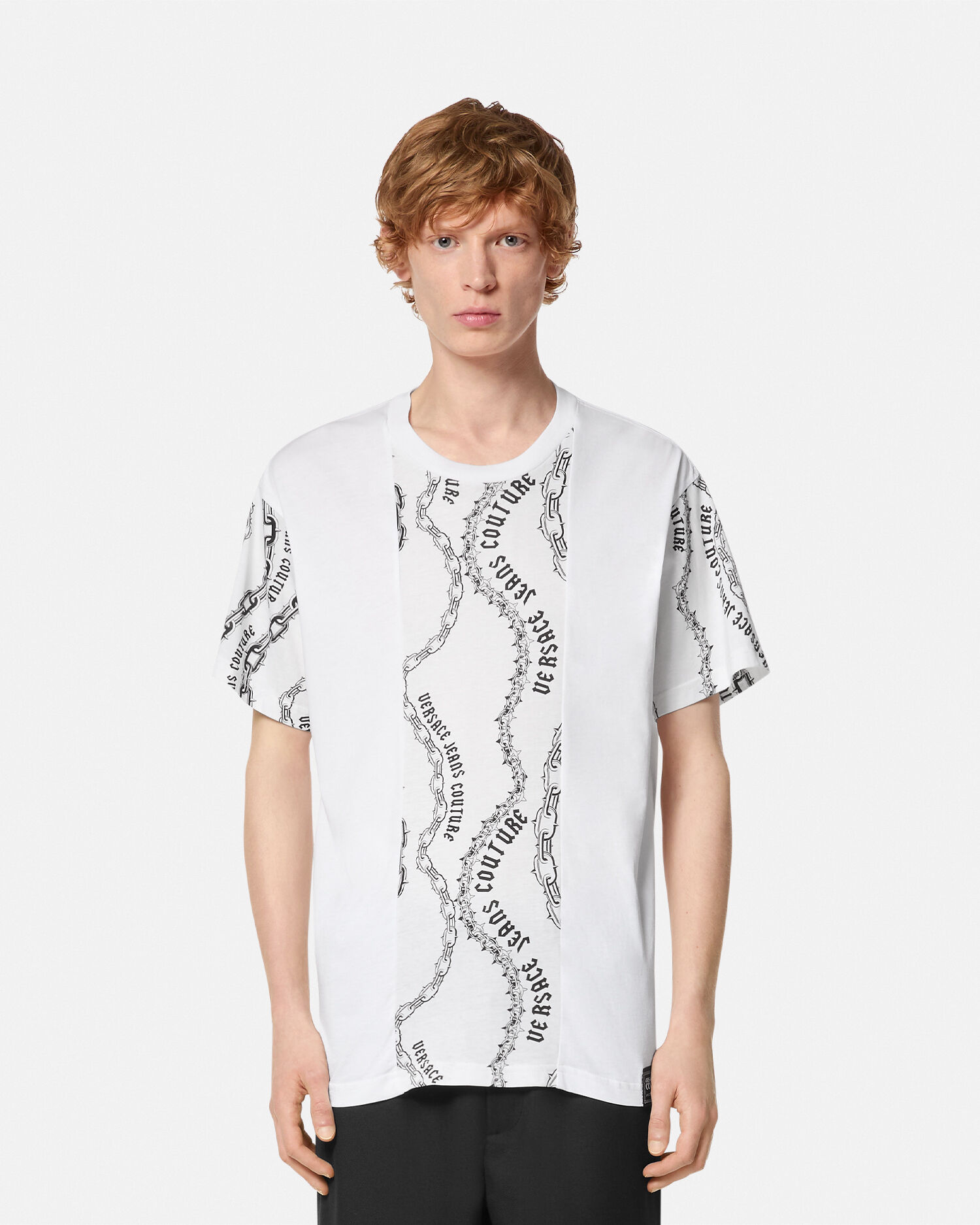 レギュラーフィット Tシャツ チェーン クチュール | VERSACE JP
