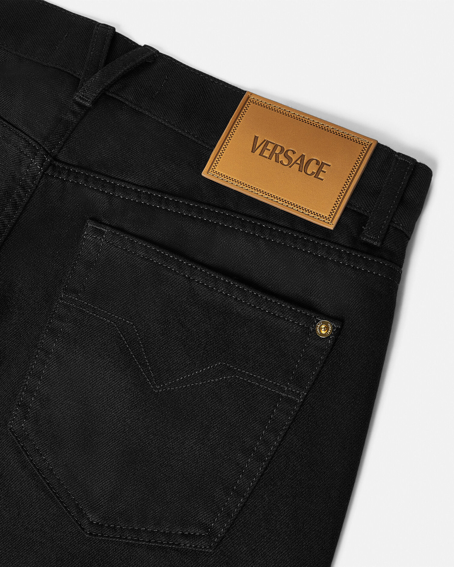 VERSACE 日本製 レギュラーフィット ジーンズ レギュラー フィット ジーンズ ブラック | VERSACE JP