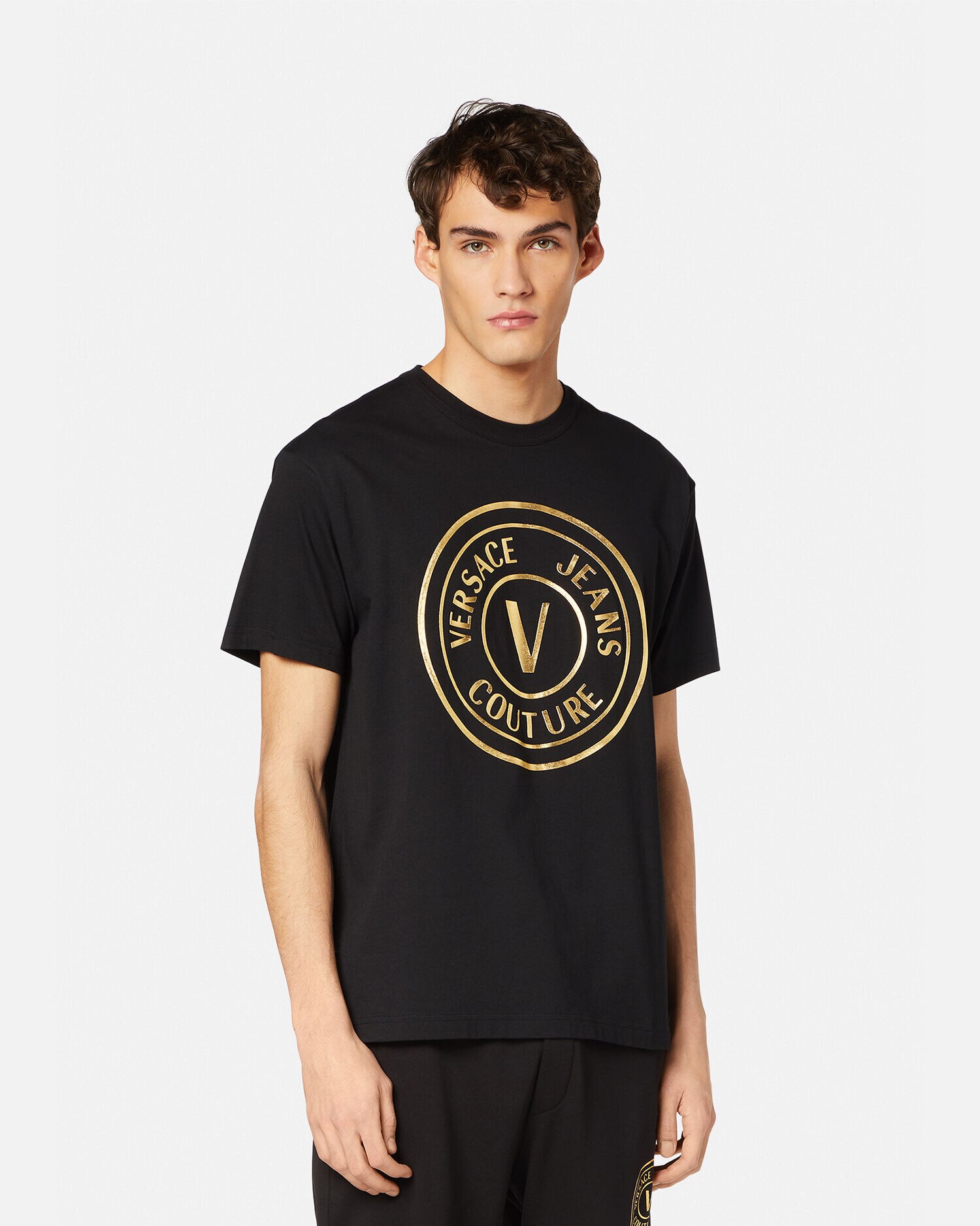 VERSACE JEANS COUTURE Tシャツ ブラック 2XLサイズ