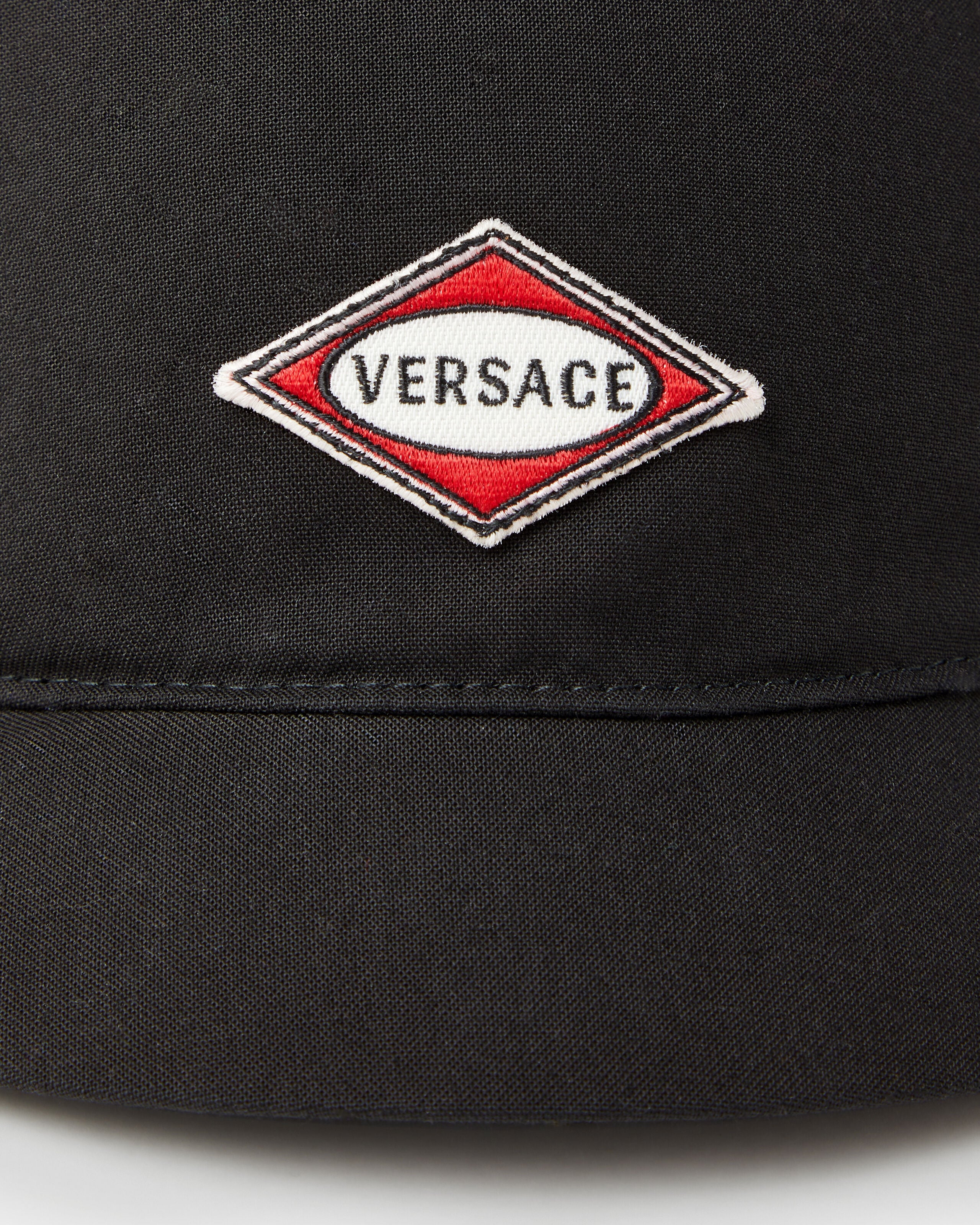 刺繍入り キャンバス サイクリング キャップ ブラック | VERSACE JP