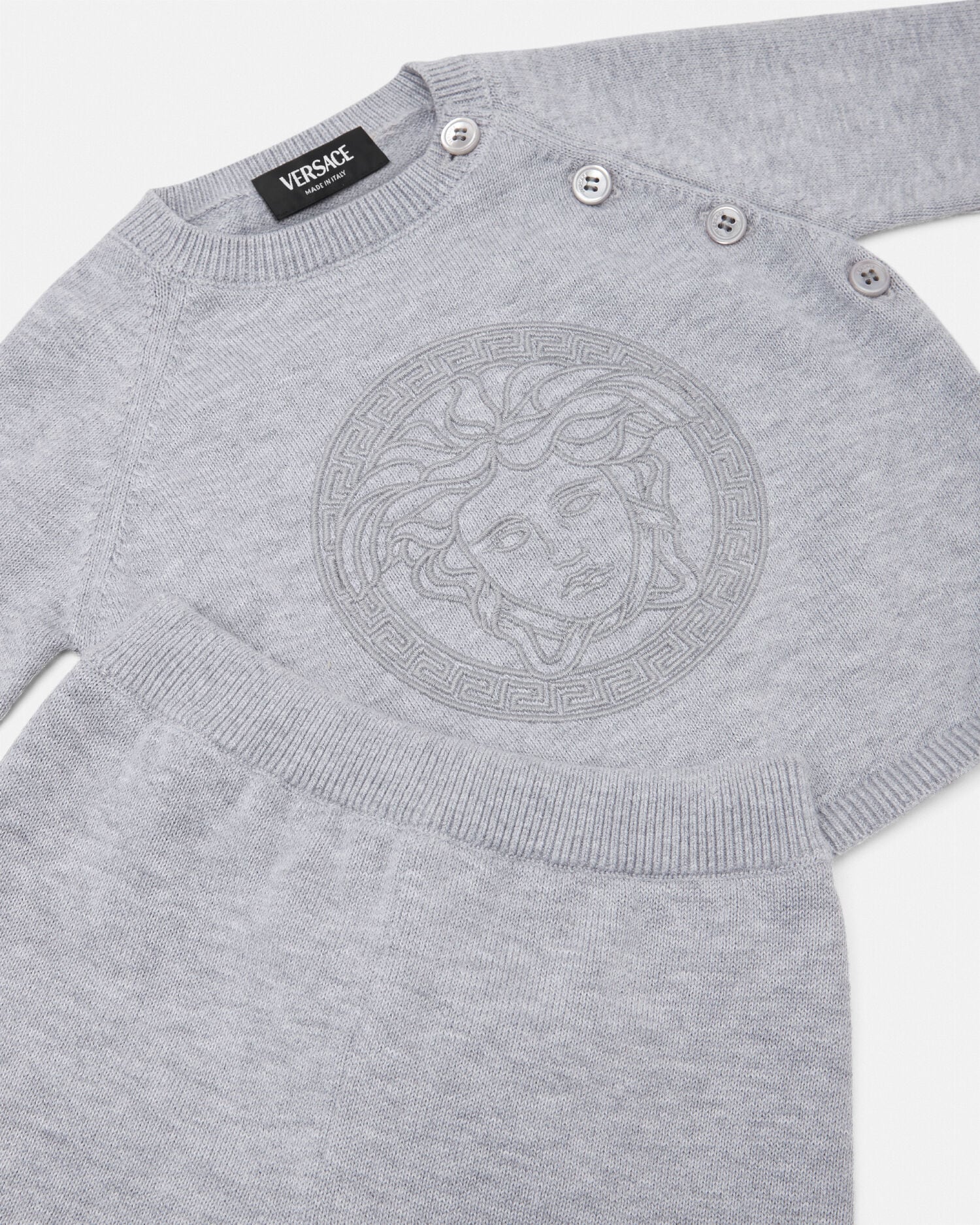 pon　VERSACE⭐︎メデューサ刺繍　ニット メドゥーサ 刺繍 ベビー ニット セット | VERSACE JP