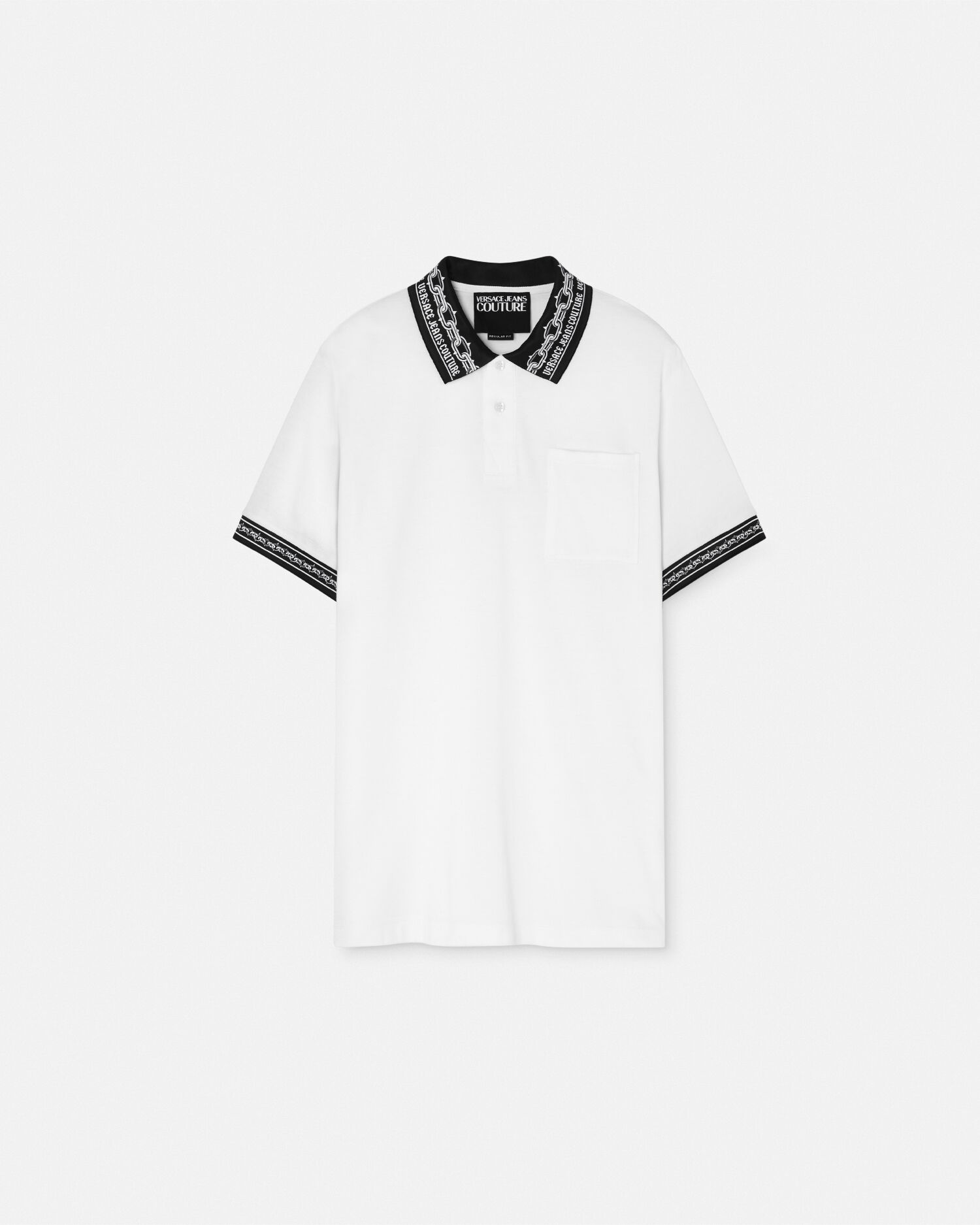 レギュラー フィット ポロ シャツ チェーン クチュール | VERSACE JP
