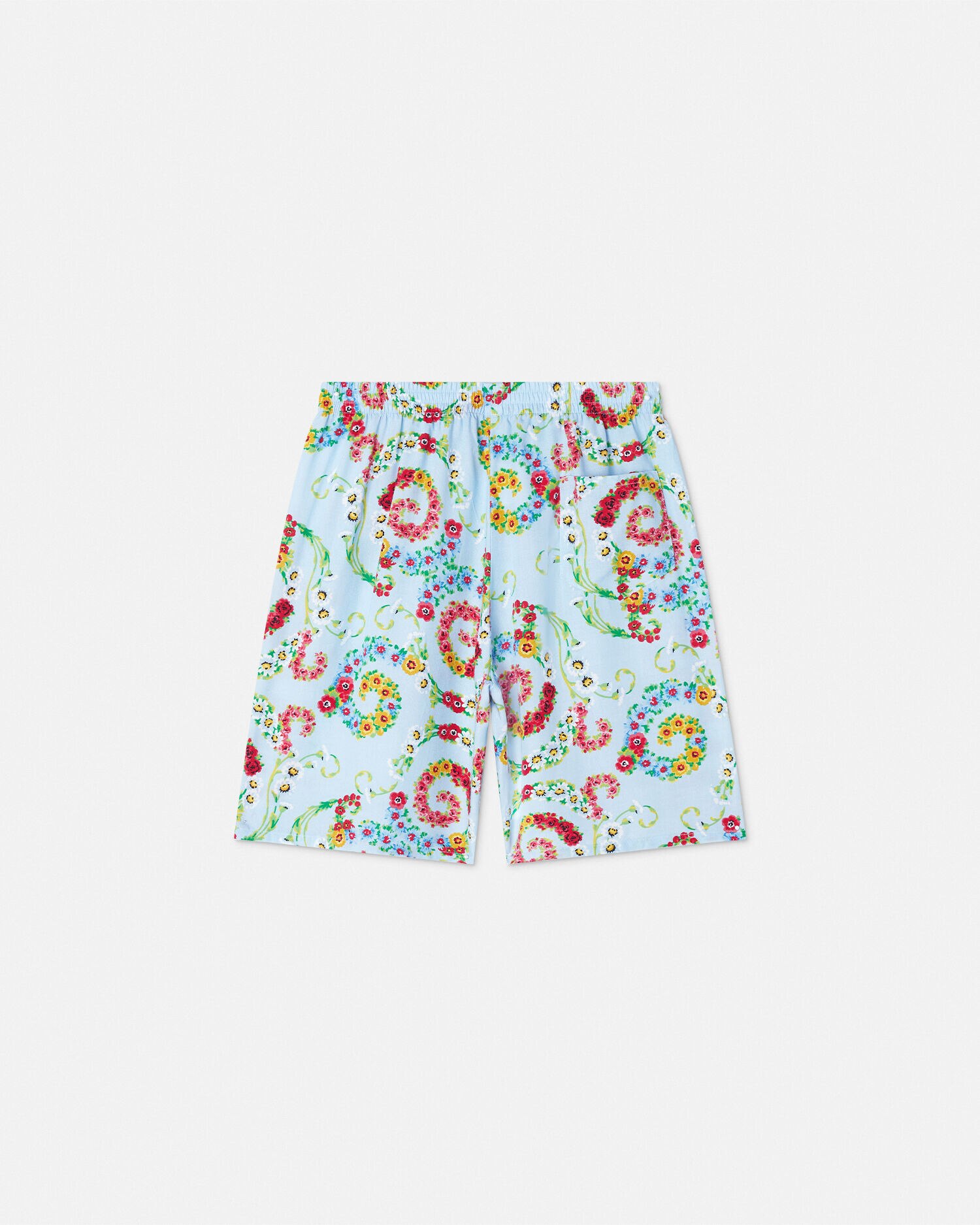 バミューダ ショートパンツ フローラル スワール キッズ ブルー