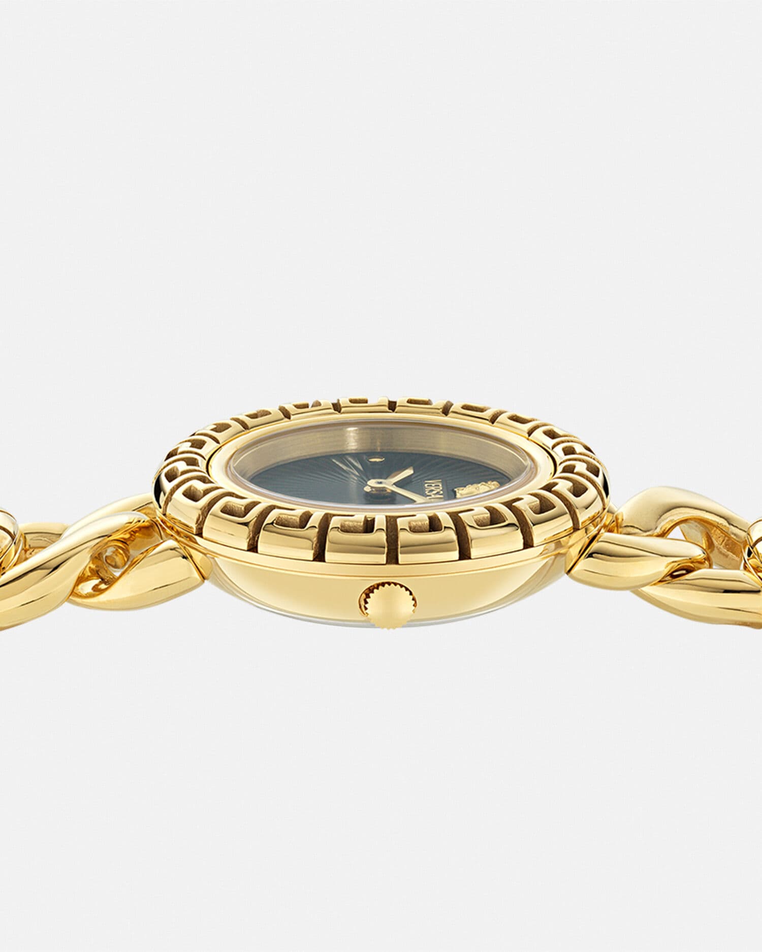 ウォッチ ラ グレカ スタッド アイコン ブラック,ゴールド | VERSACE JP