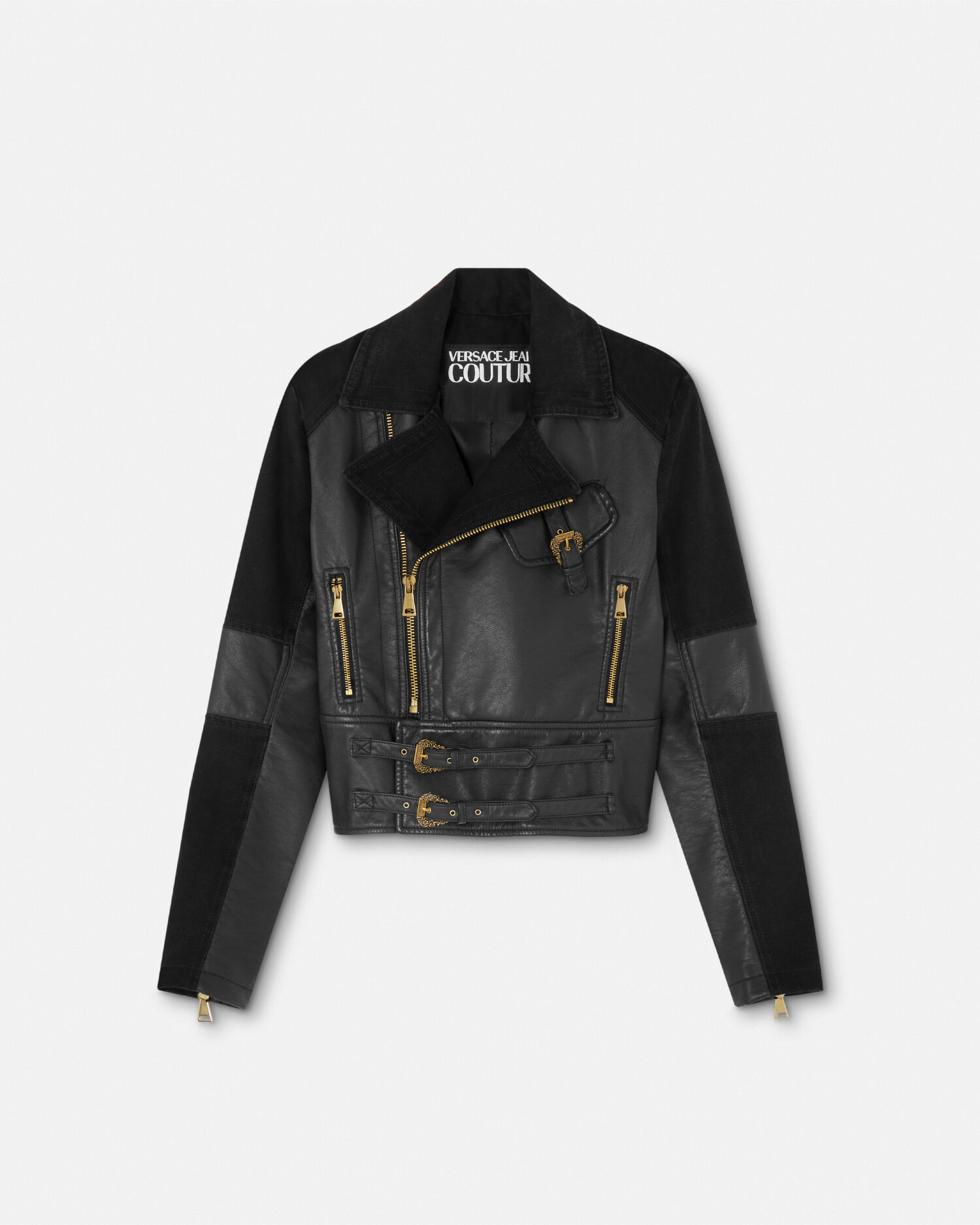 バロック バックル コーティング バイカー ジャケット | VERSACE JP