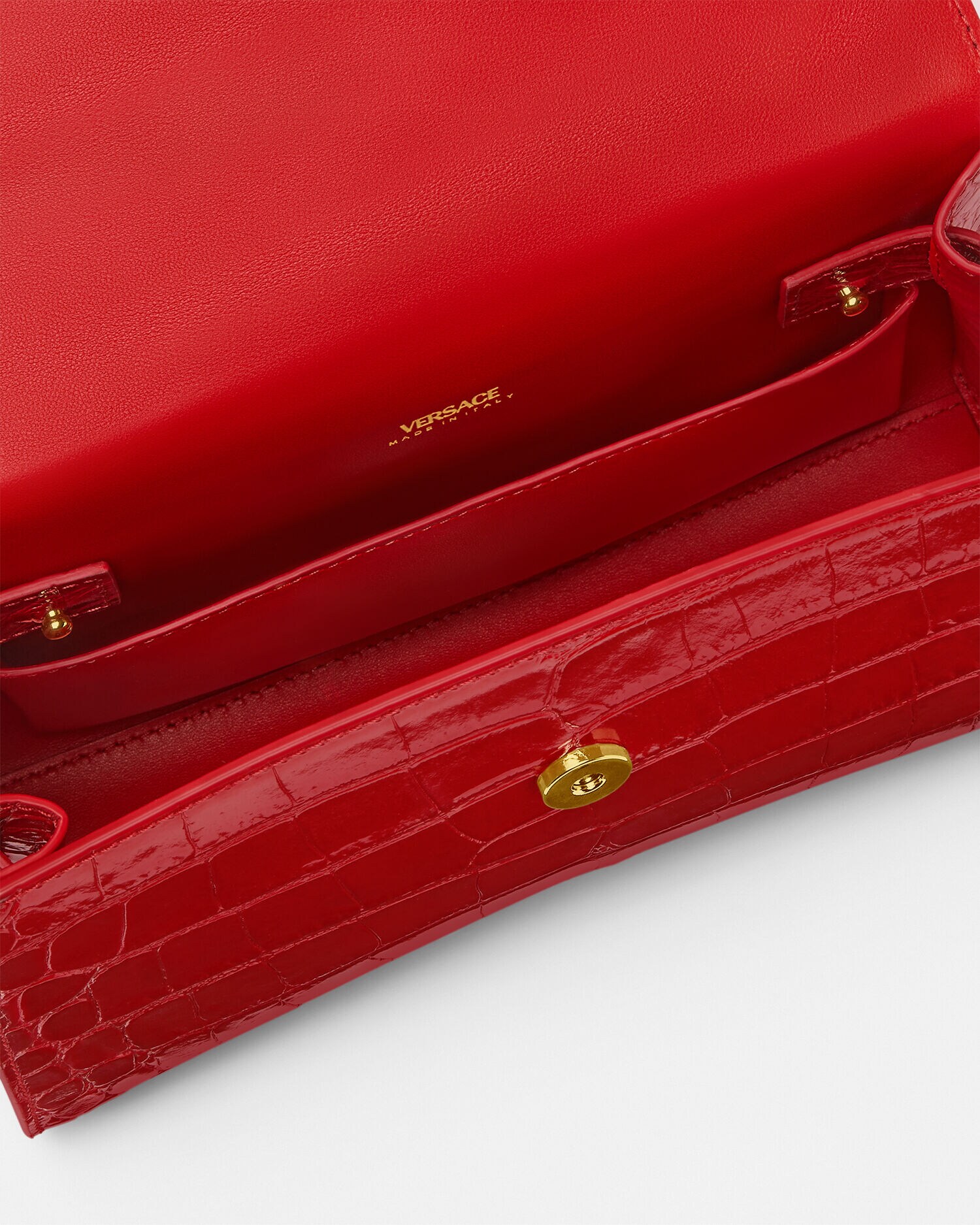 クロコ型押し メドゥーサ '95 ハンドバッグ レッド | VERSACE JP