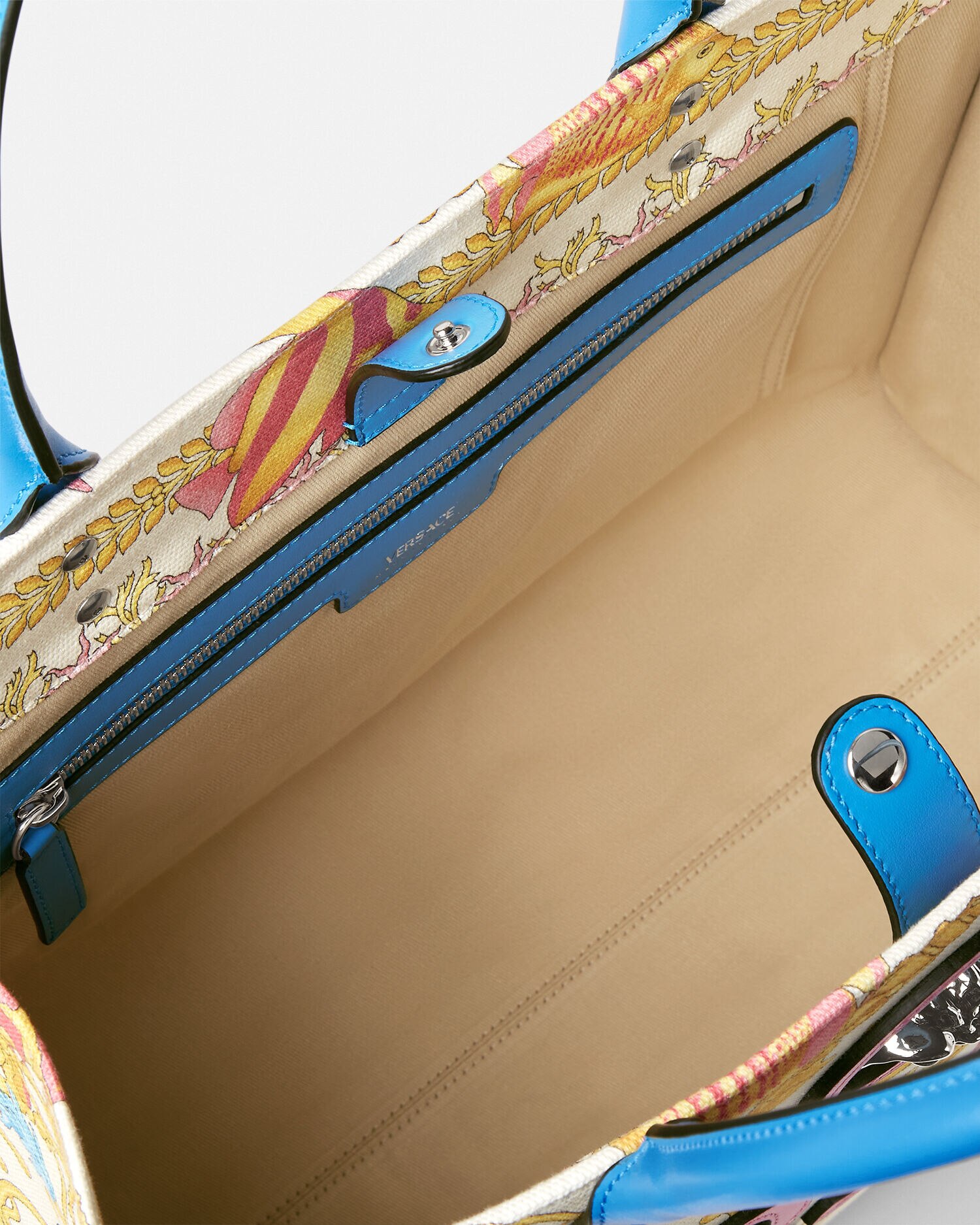 関税込 VERSACE/Large アンダーウォーター バロッコラメドゥーサ ラージ トート バッグ アンダーウォーター バロッコ ラ