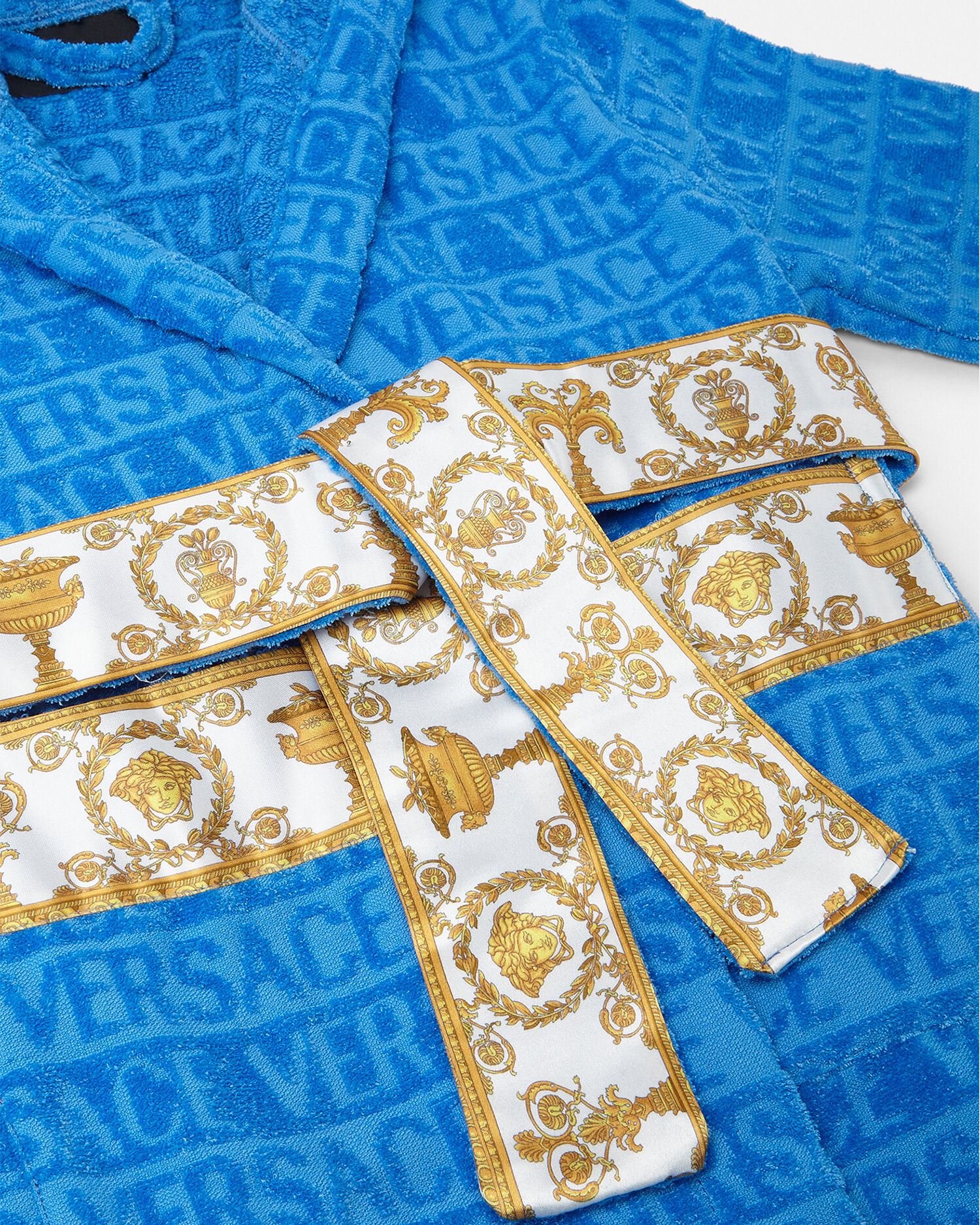I ♡ バロック キッズ バスローブ ブルー | VERSACE JP