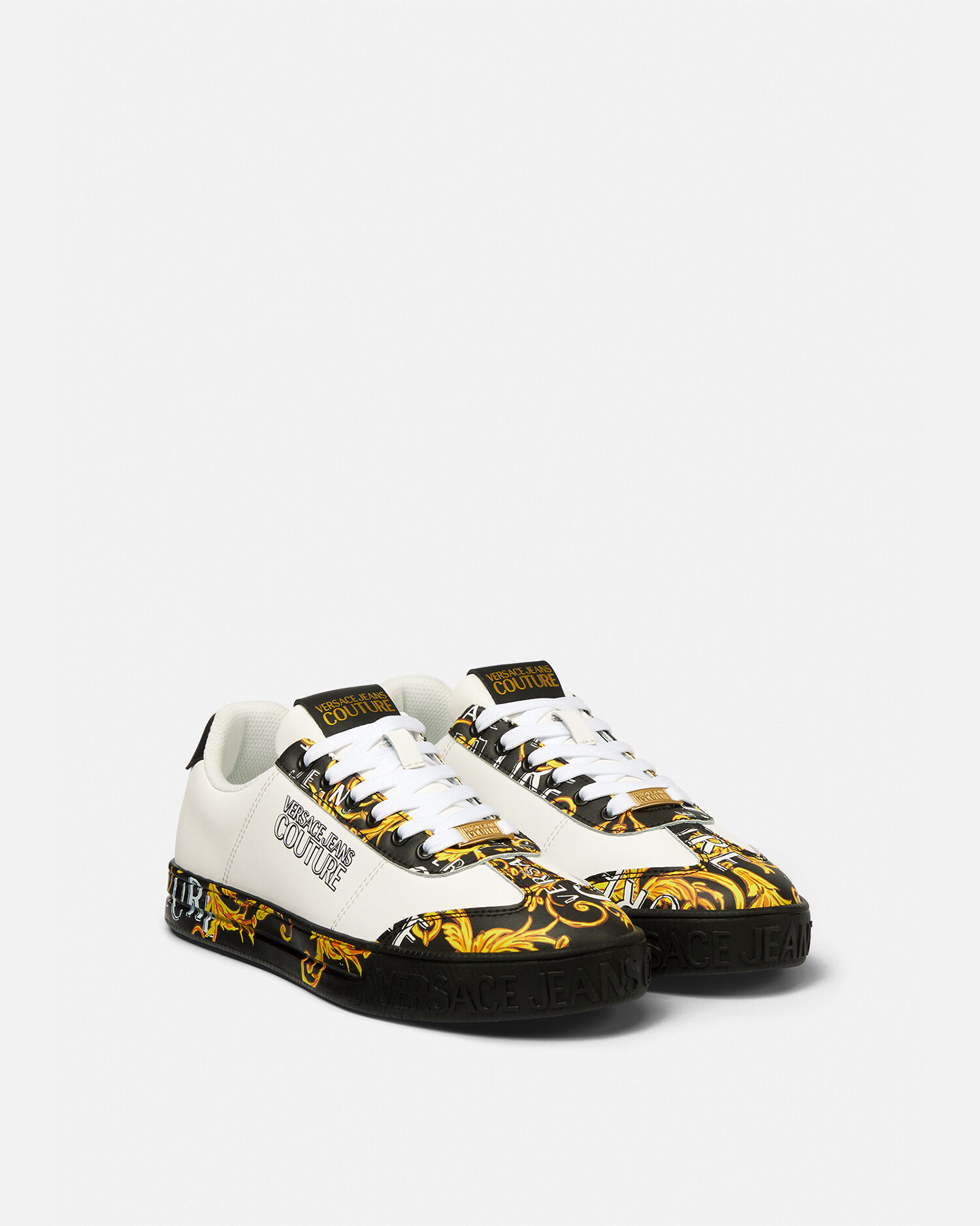 【VERSACE JEANS COUTURE】ロゴ ハイカットスニーカー VERSACE JEANS COUTURE ヴェルサーチェ スニーカー ベルサーチ