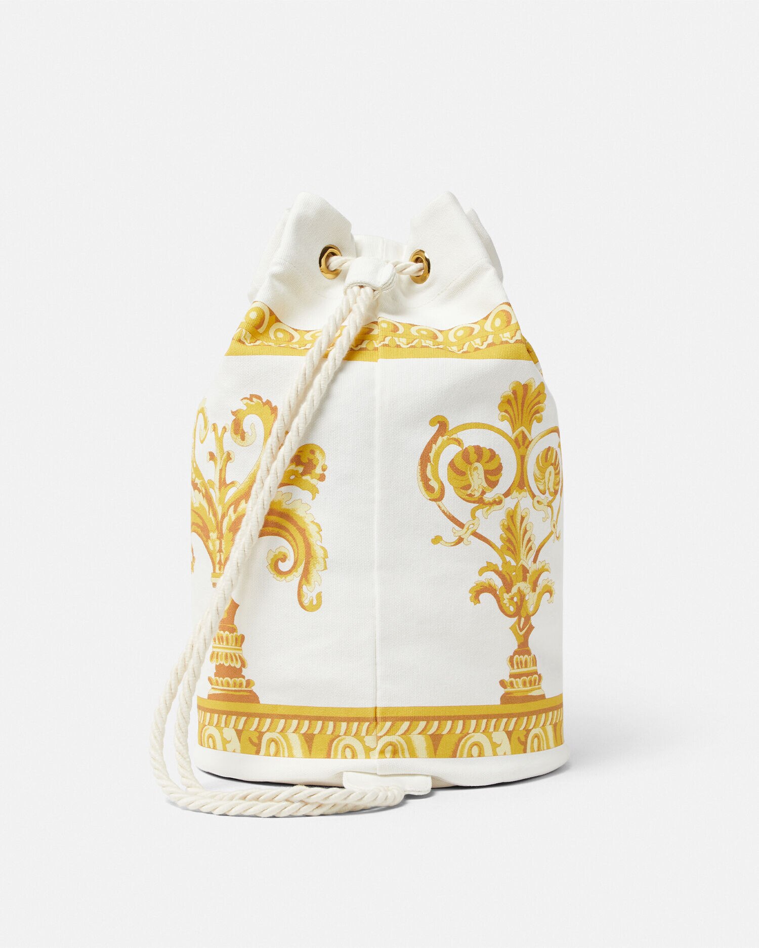 キャンバス スリング バケット バッグ メドゥーサ キッズ ホワイト,ゴールド | VERSACE JP