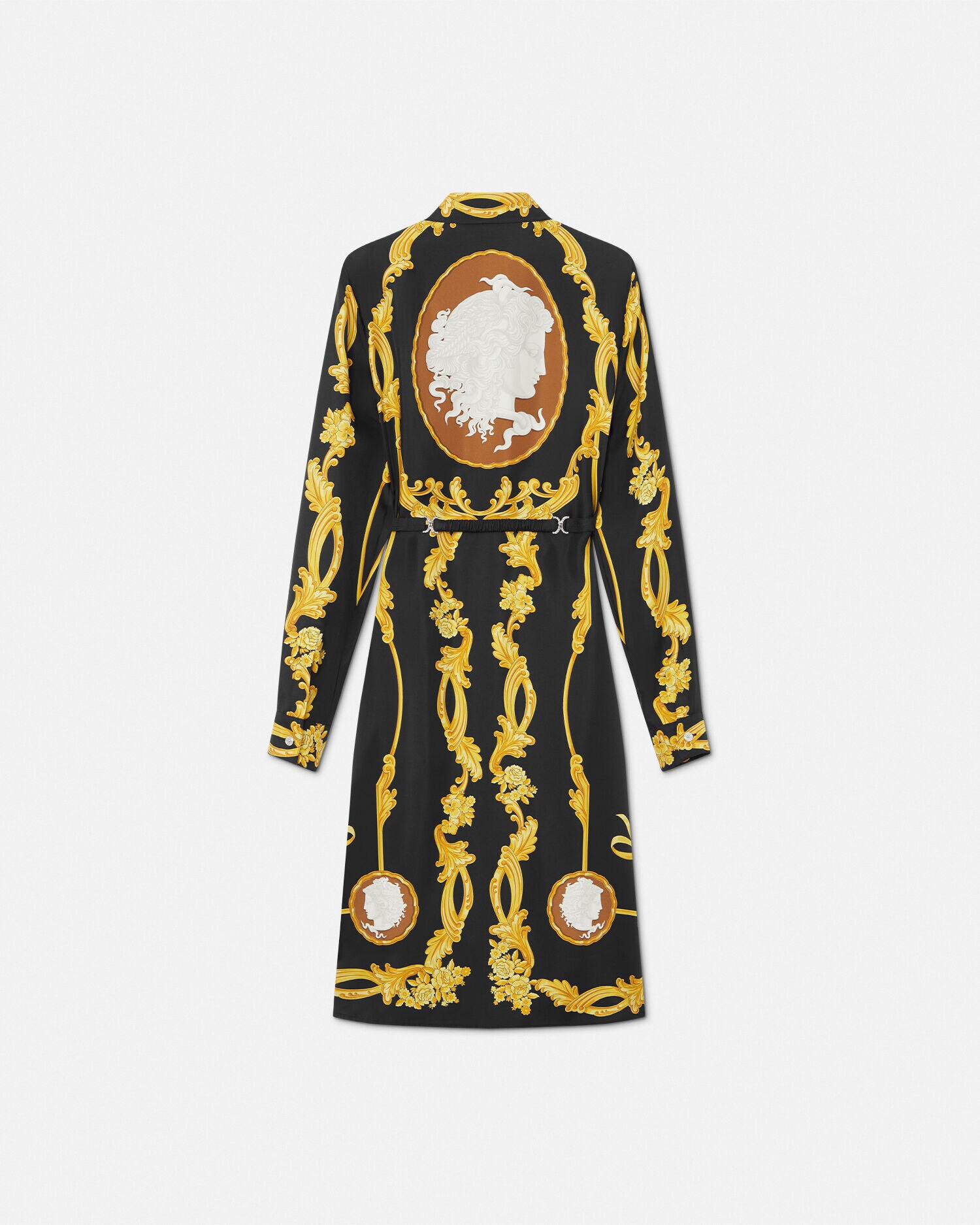 VERSACE カメオシルクミニシャツドレス シルク ミディ シャツ ドレス カメオ | VERSACE JP