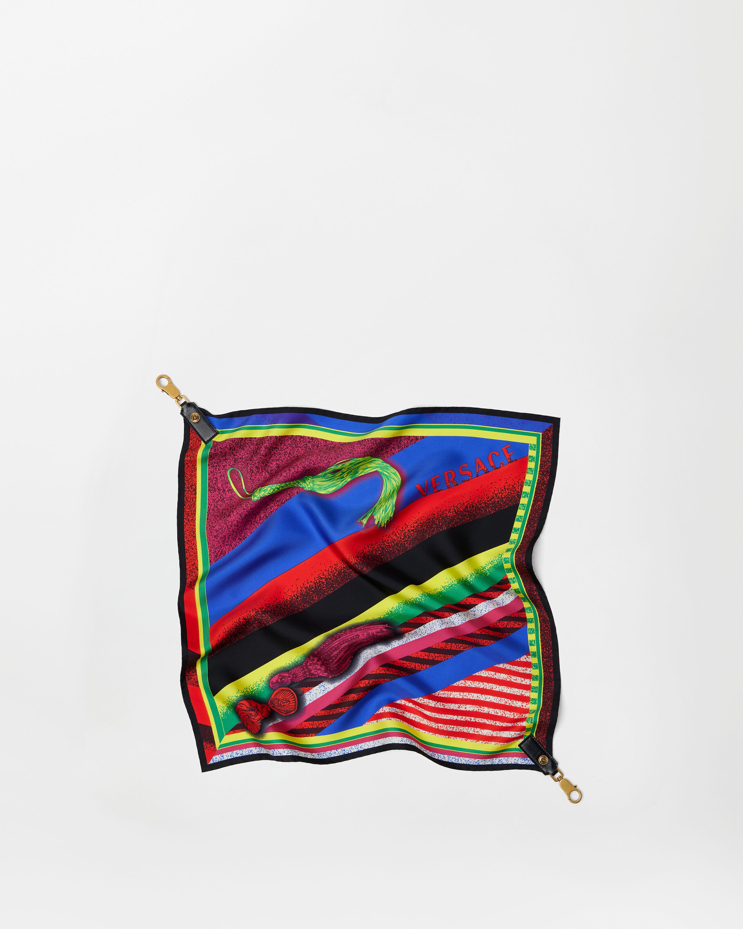 プリント シルク スカーフ チャーム 55 cm マルチカラー | VERSACE JP