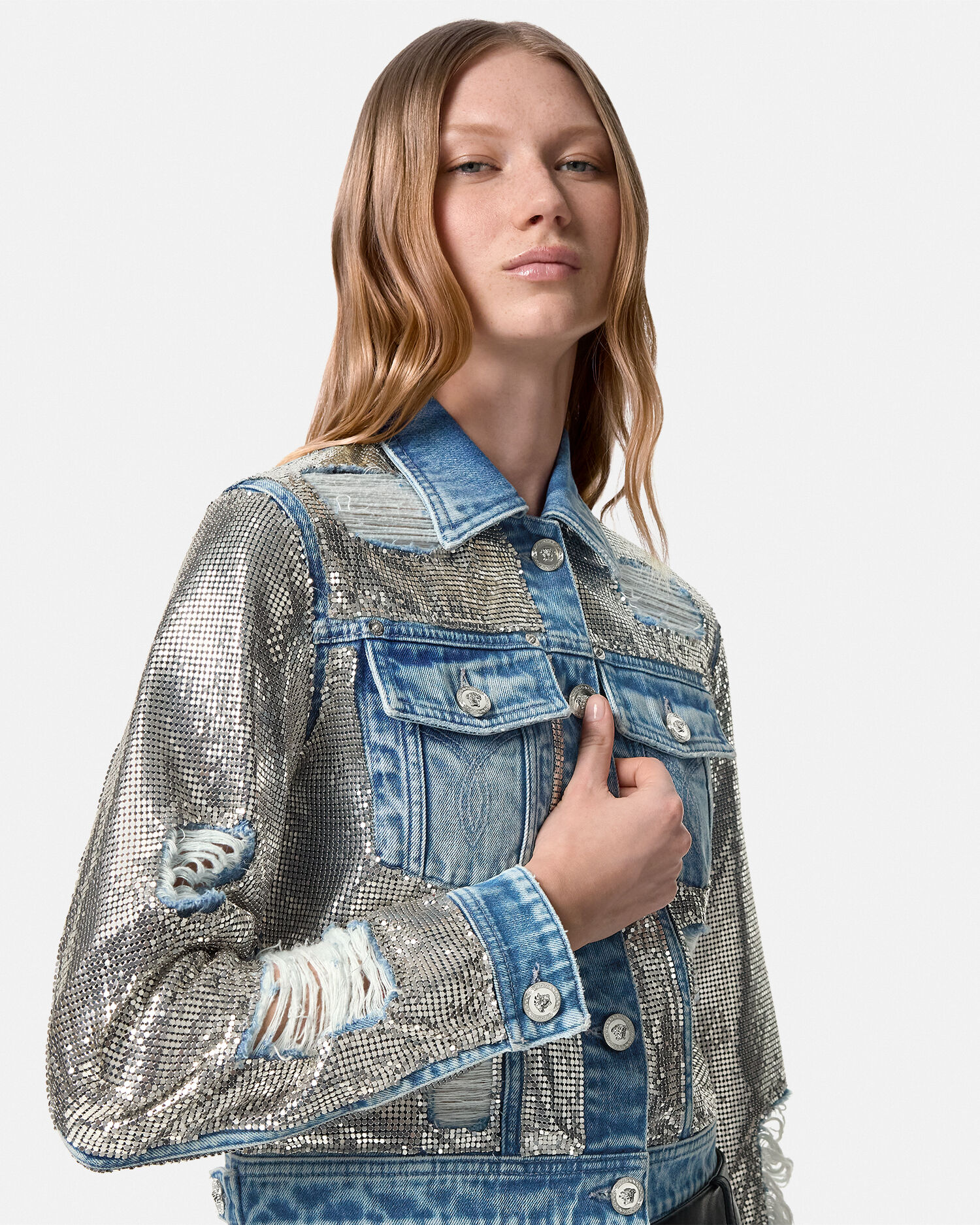 人気アイテムランキング(新品)  ジャケット デニム メッシュ メタル ブルー JP VERSACE | ジャケット・アウター