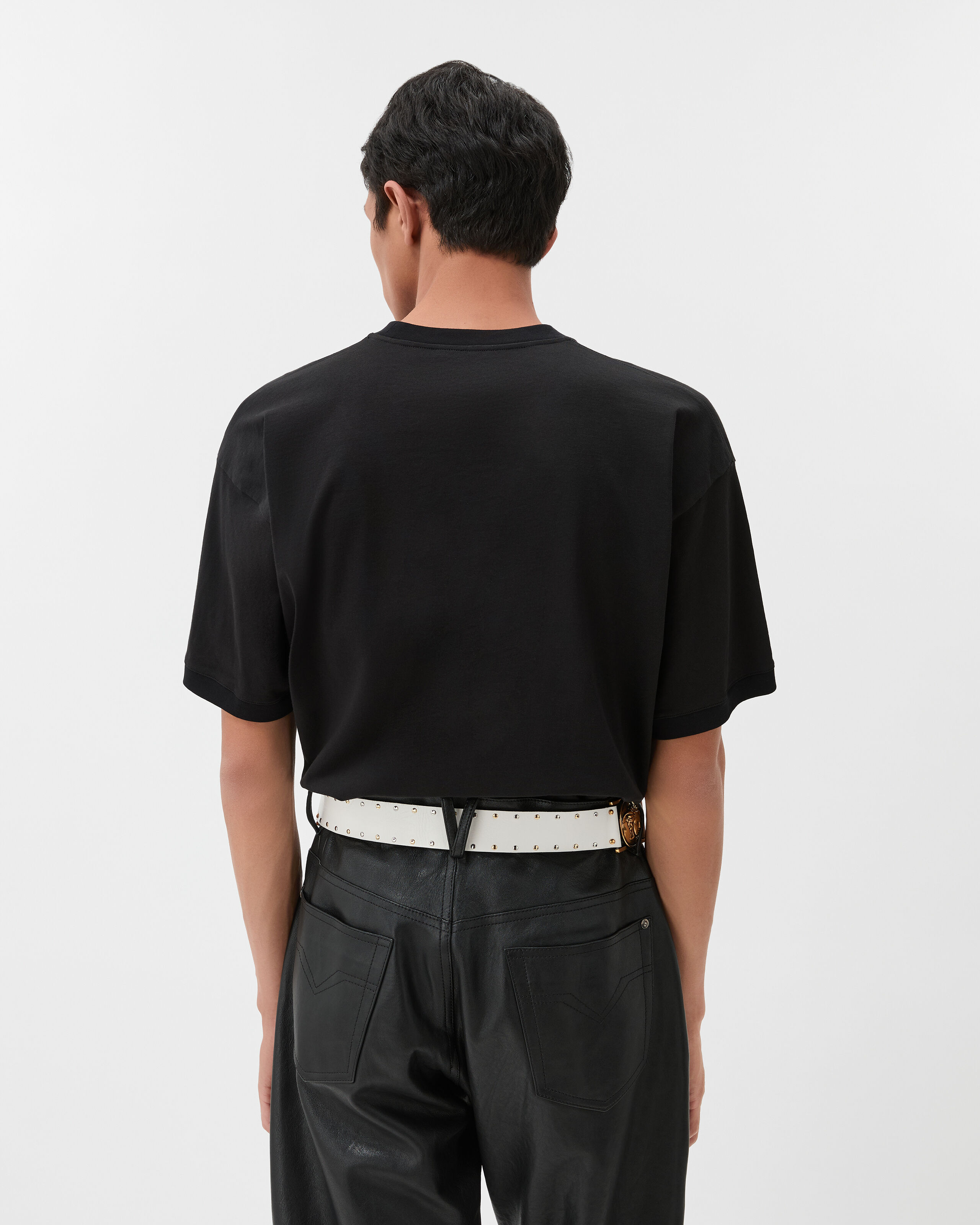 プリント コットンジャージー Tシャツ ブラック | VERSACE JP