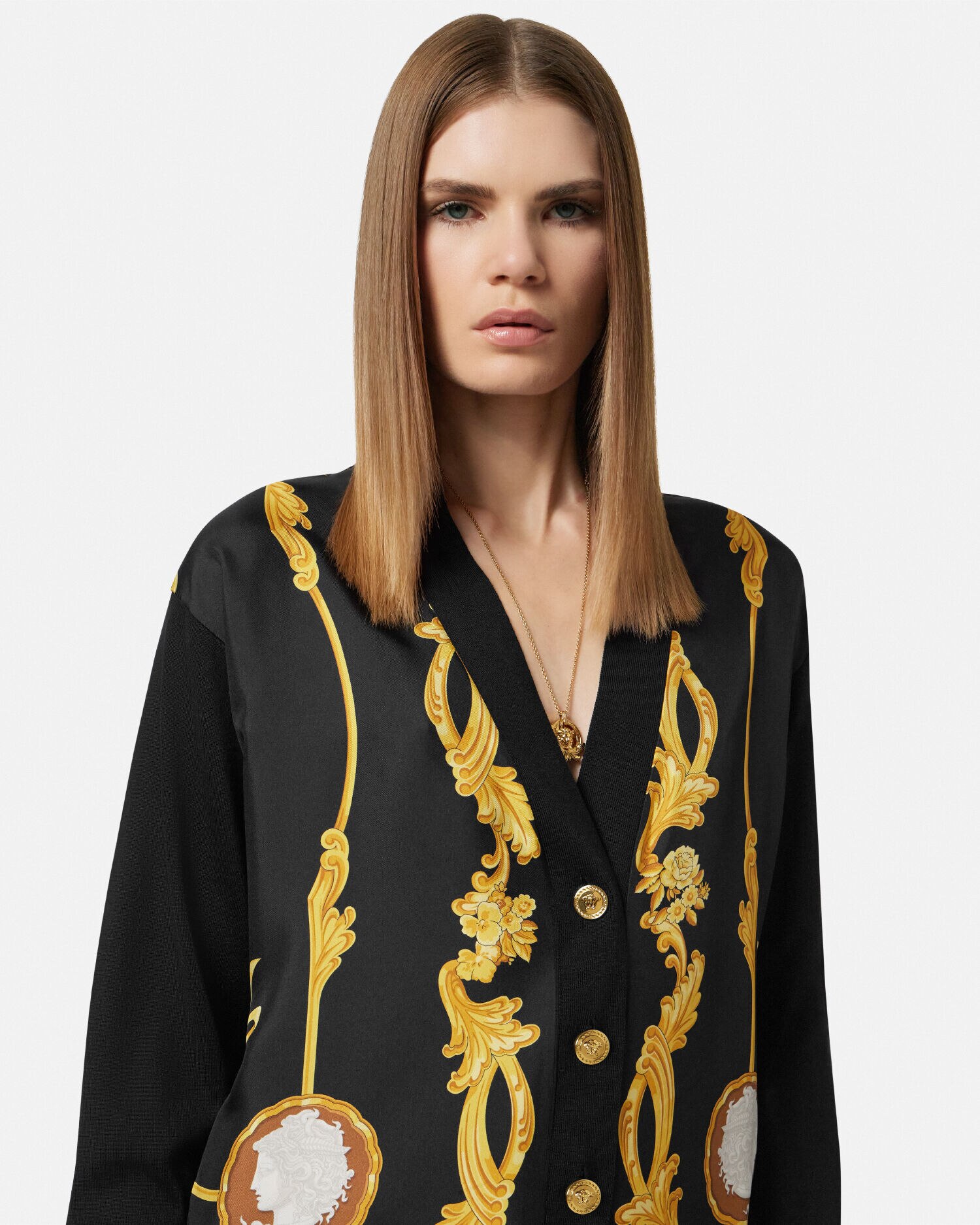 VERSACE　ニットカーディガン ジャンニヴェルサーチGIANNI VERSACE ジャガードニット