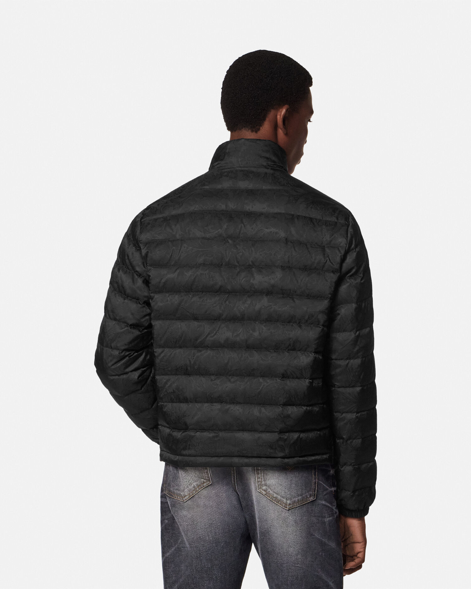 バロッコロングダウンジャケット　コート　ヴェルサーチ ジャカード ダウン ジャケット バロッコ | VERSACE JP