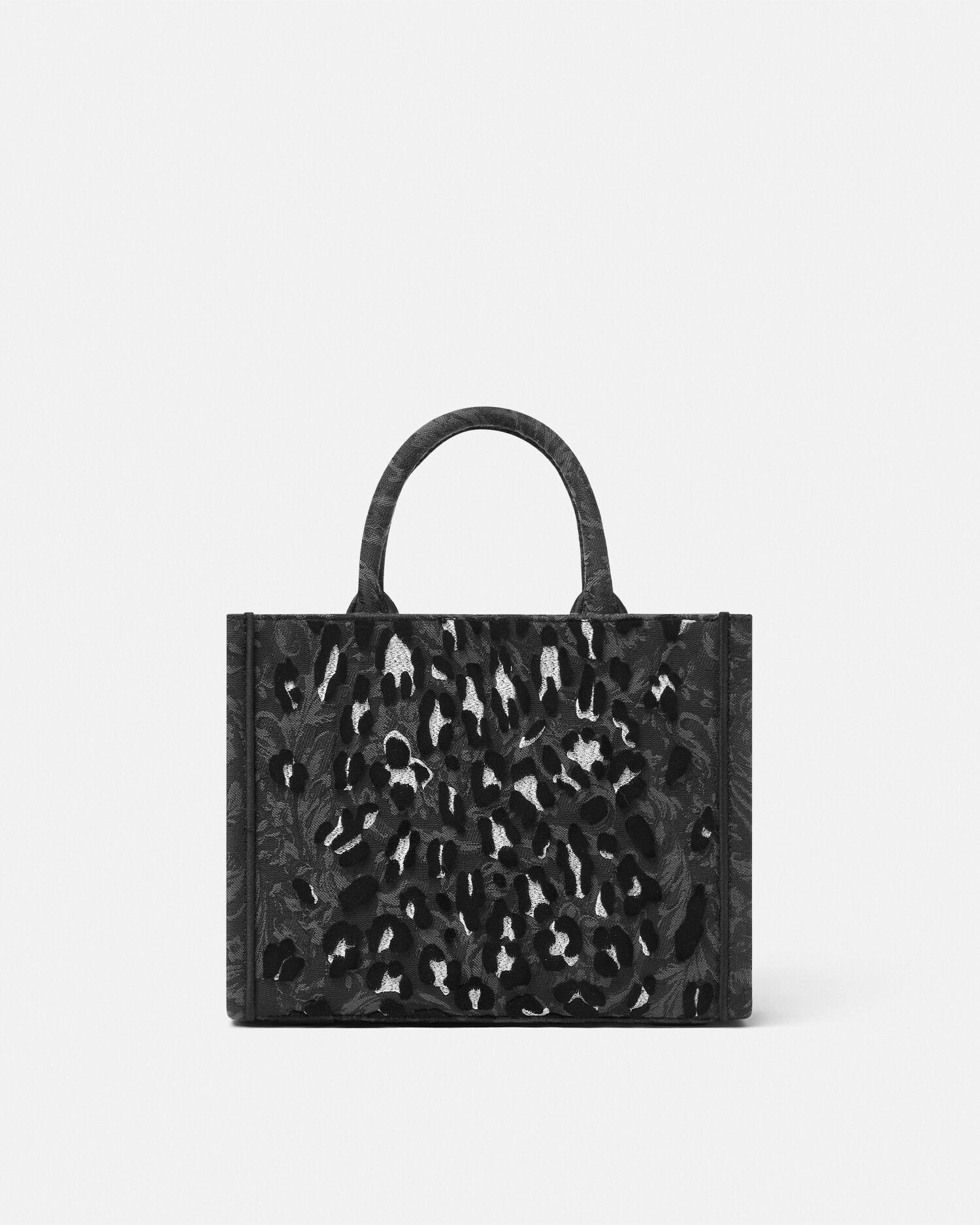 スモール トートバッグ レオパード アテナ ブラック,プリント | VERSACE JP
