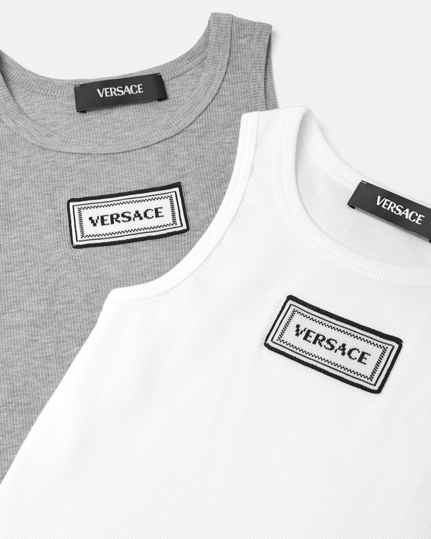 タンクトップ 2 枚セット '90s ヴィンテージ ロゴ キッズ ホワイト,シルバー | VERSACE JP