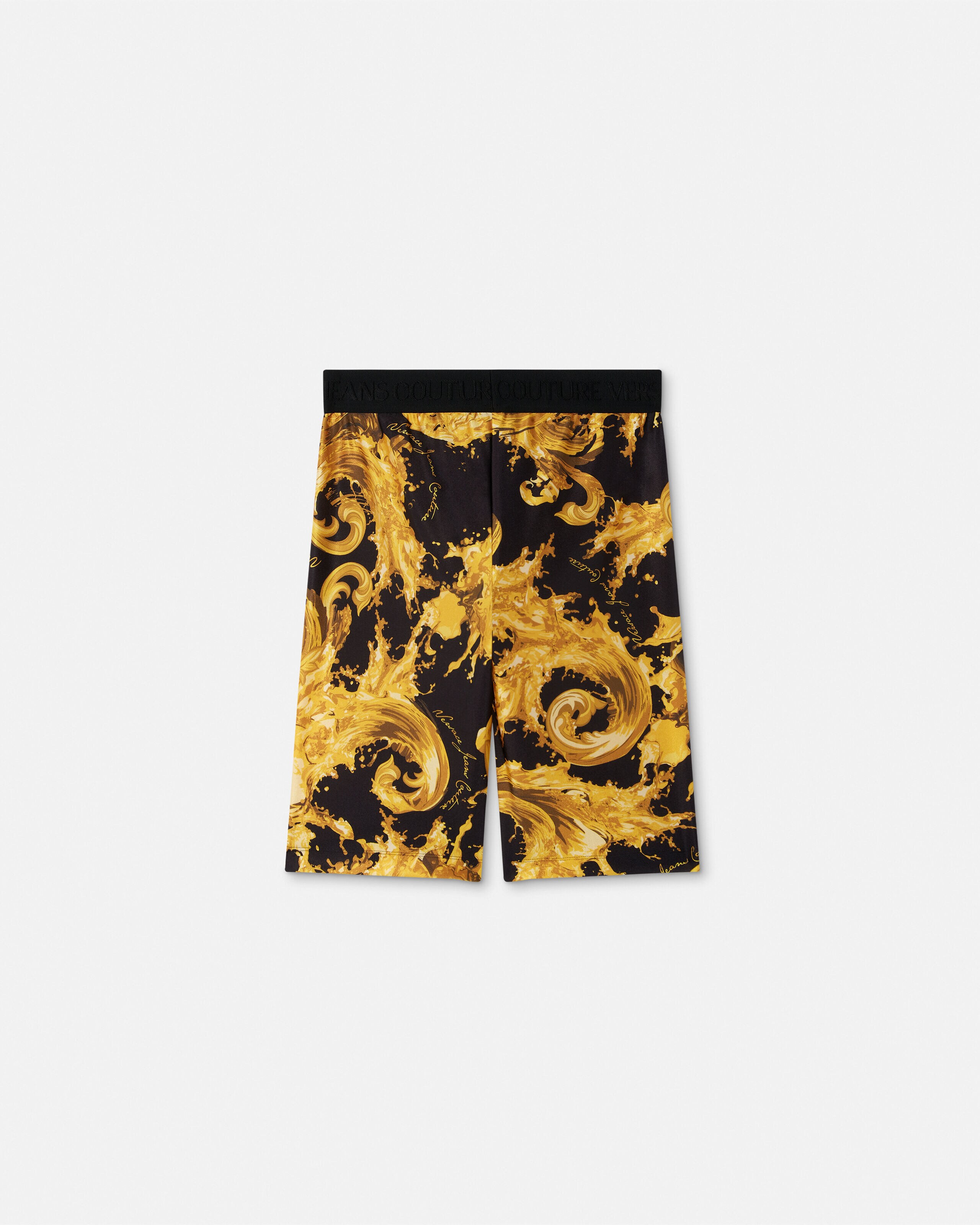 プリント サイクル ショートパンツ ブラック,ゴールド | VERSACE JP