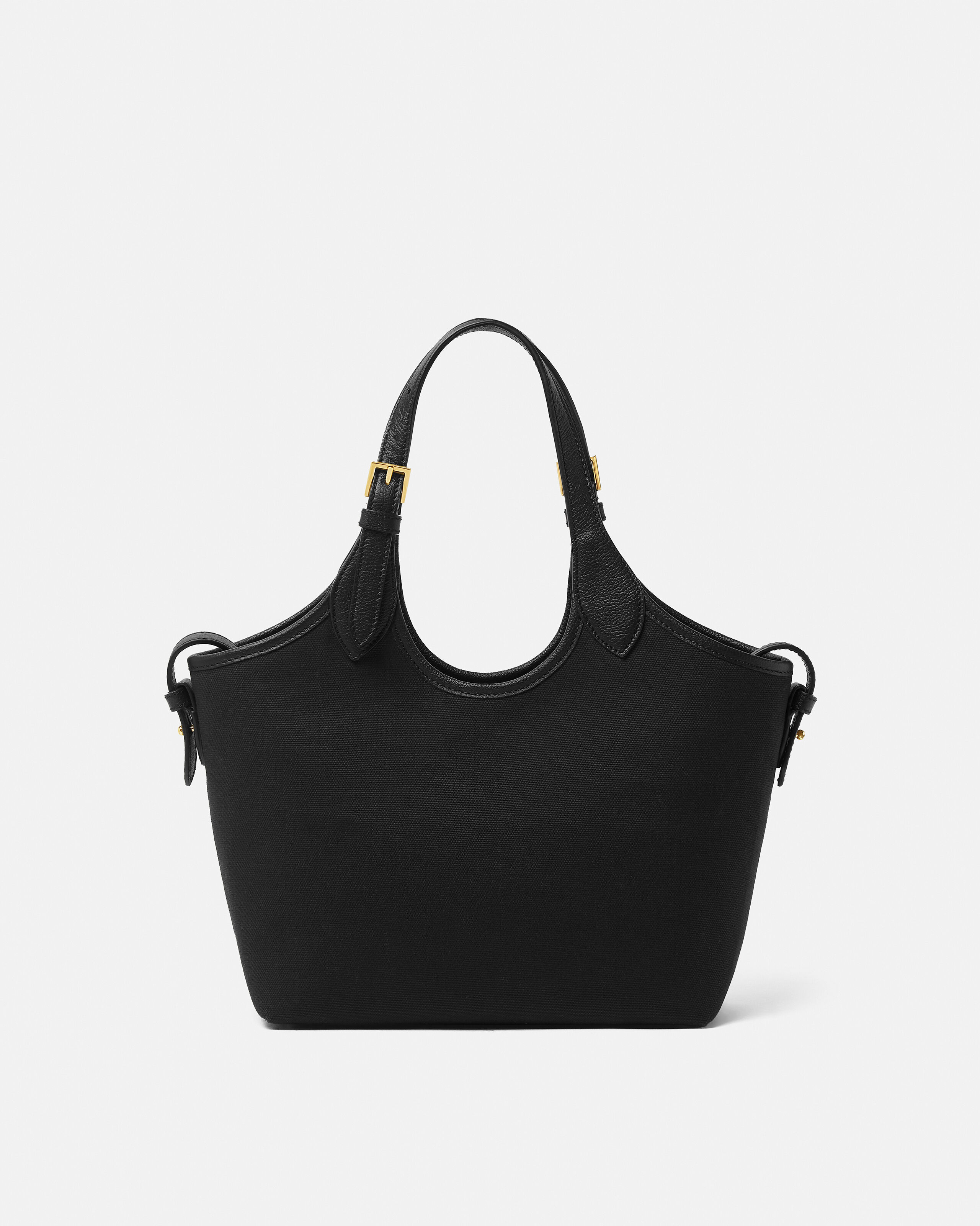 ラ メドゥーサ キャンバス ミニ トート ブラック,ゴールド | VERSACE JP