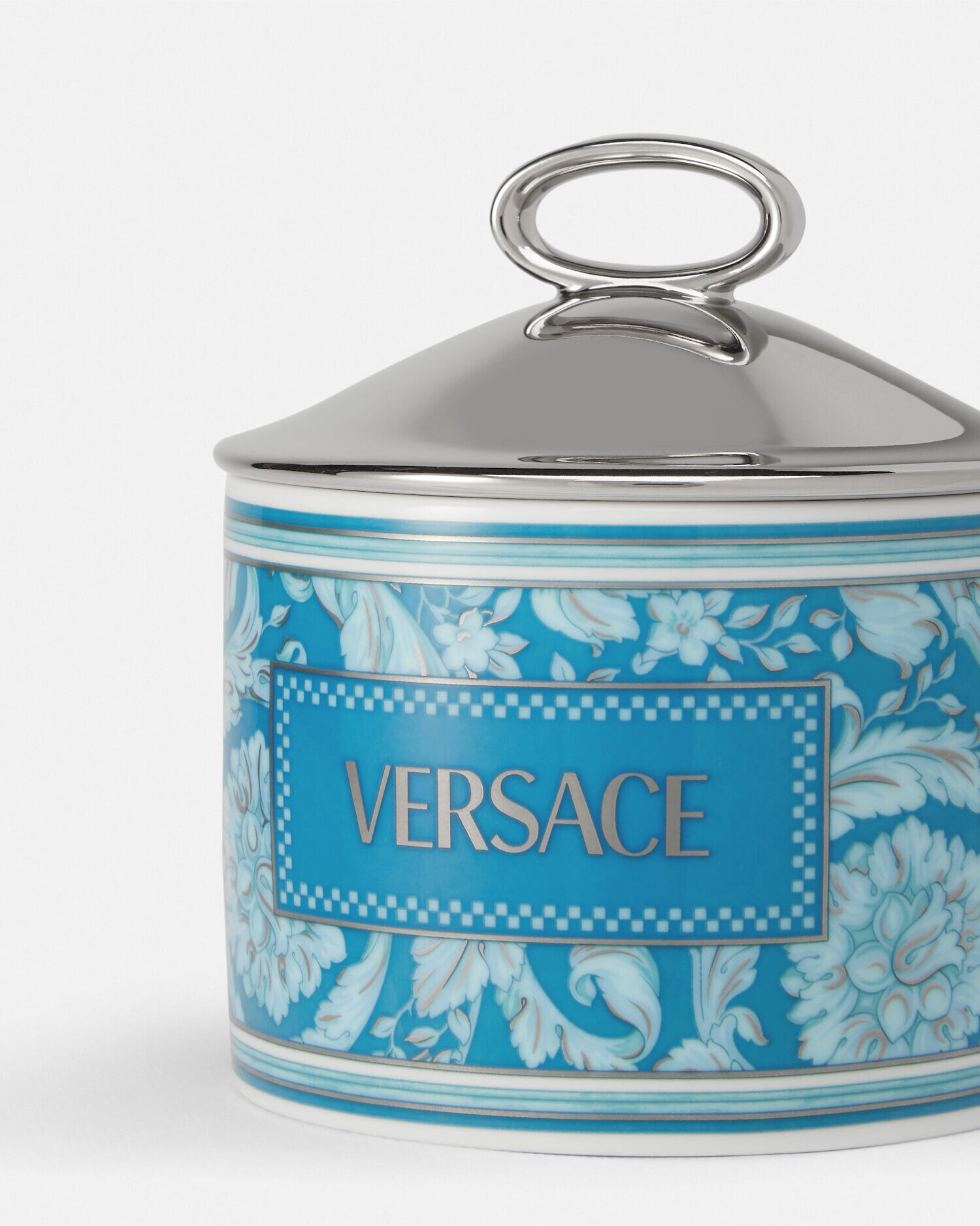 バロッコ ティール スモール ボックス ブルー,プリント | VERSACE JP