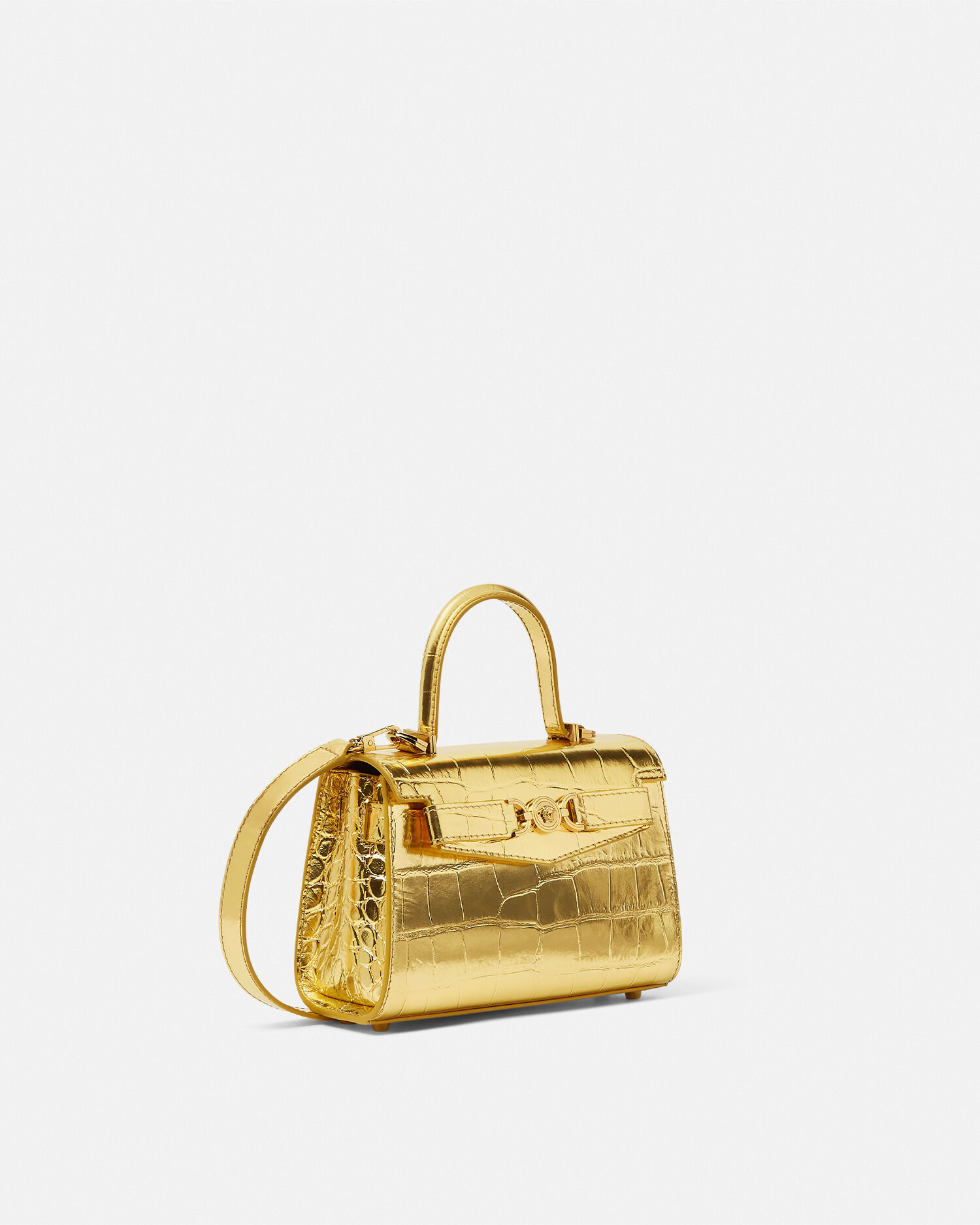 関税込 VERSACE/メデューサ '95 スモール トップハンドル バッグ メドゥーサ '95 スモール ハンドバッグ ブラック,ゴールド