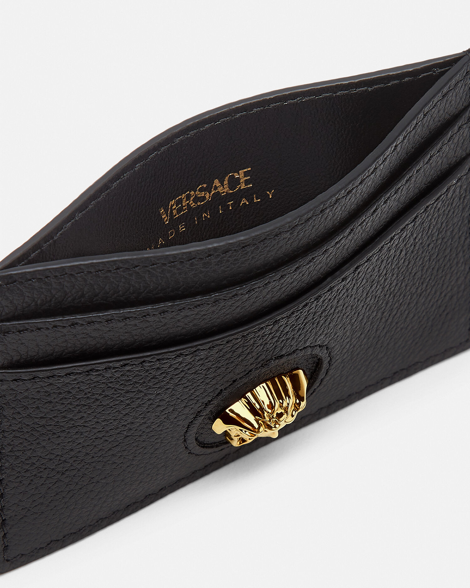 ✨極美品✨VERSACE カードケース レザー 金具 ゴールド ブラック 黒