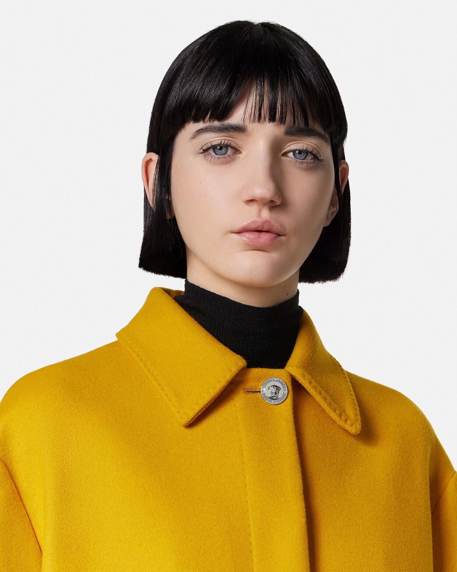 フェルトウール オーバーコート ゴールド | VERSACE JP