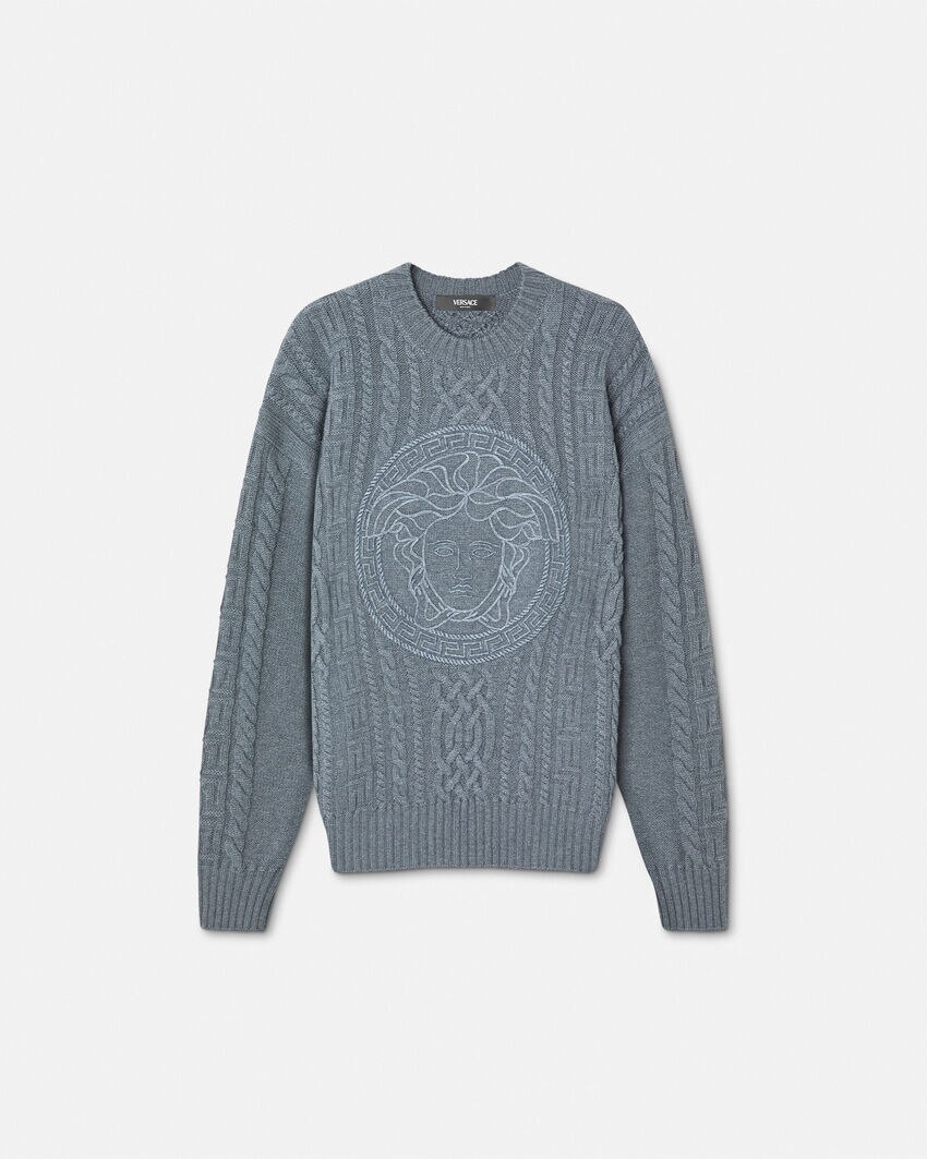 Versace メドゥーサ ケーブルニット セーター VERSACE