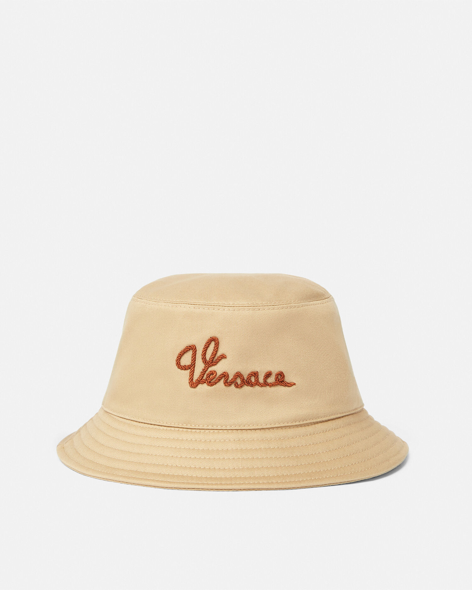 ヴェルサーチェ ノーティカル ロゴ キッズ バケット ハット ベージュ | VERSACE JP