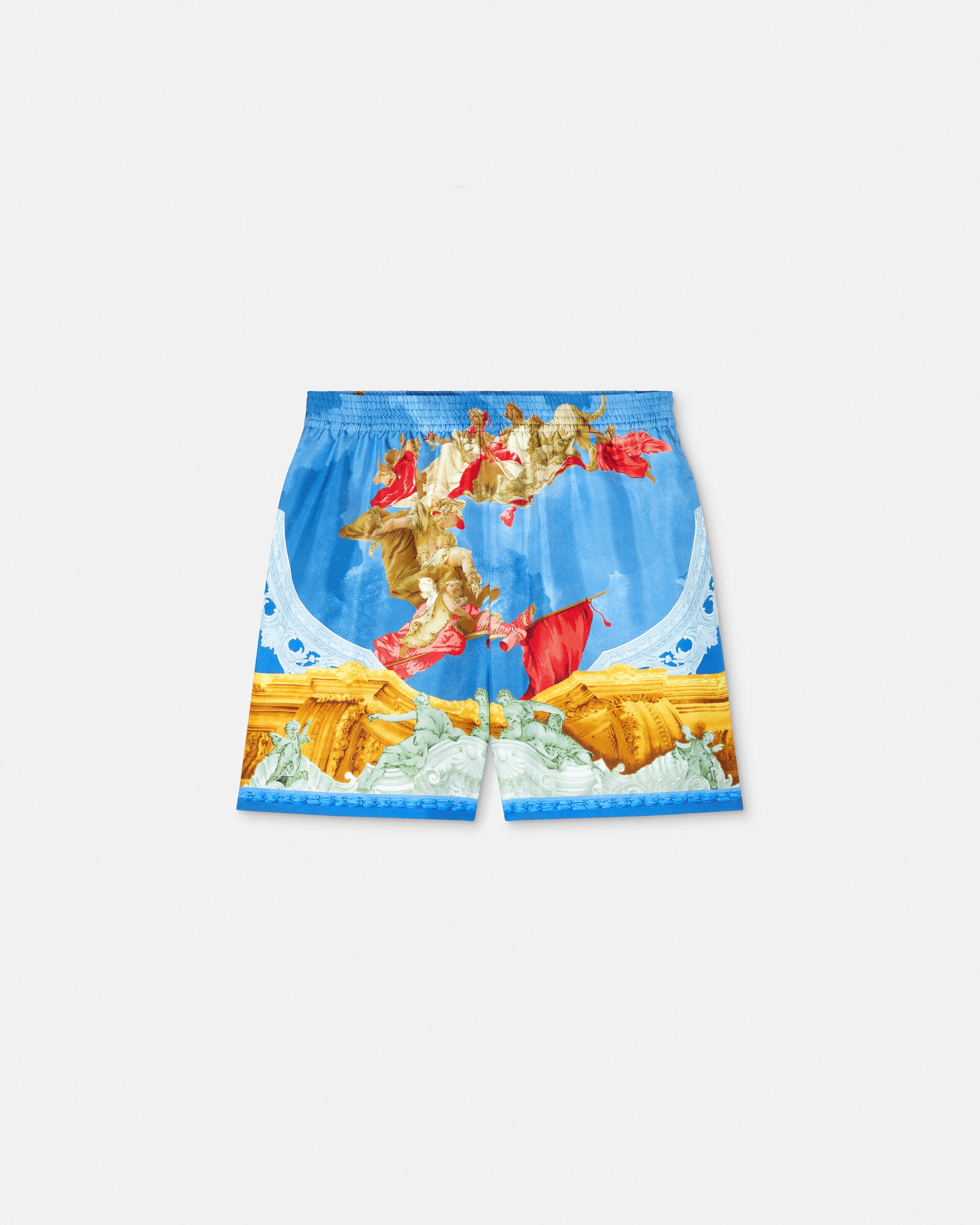 プリント シルク ツイル レギュラー ショートパンツ プリント | VERSACE JP