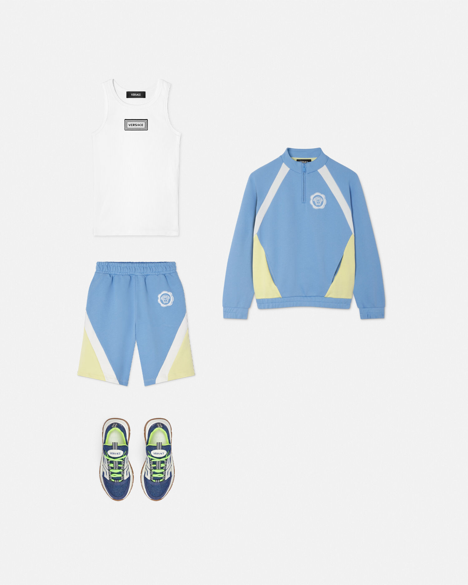 スウェット ショートパンツ ヴェルサーチェ ロゴ キッズ ピンク