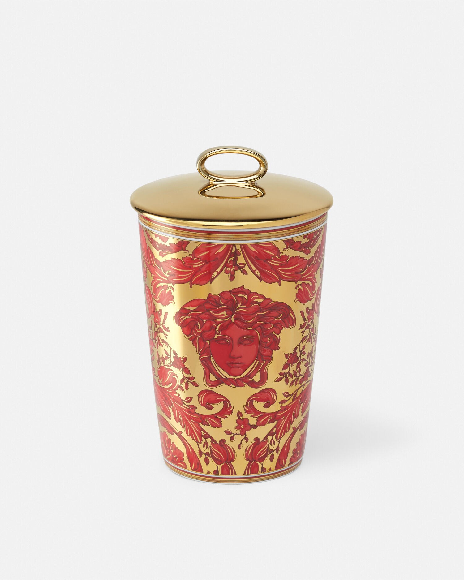 【未使用品】Versace ヴェルサーチ　アロマキャンドル  アロマキャンドル メドゥーサ ガーランド アロマ キャンドル レッド,ゴールド | VERSACE JP