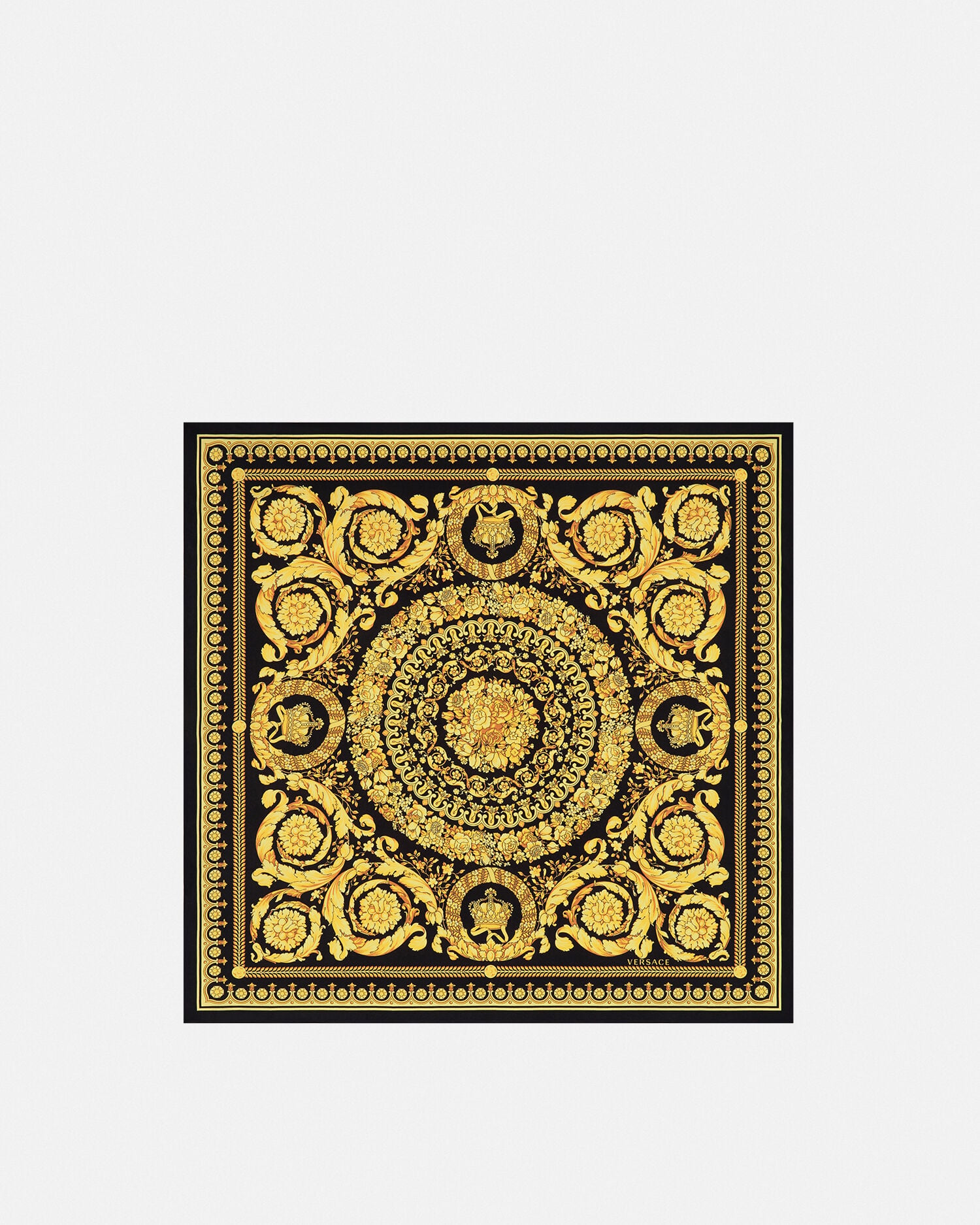 プリントシルクツイルスカーフ 90cm ブラック,プリント | VERSACE JP