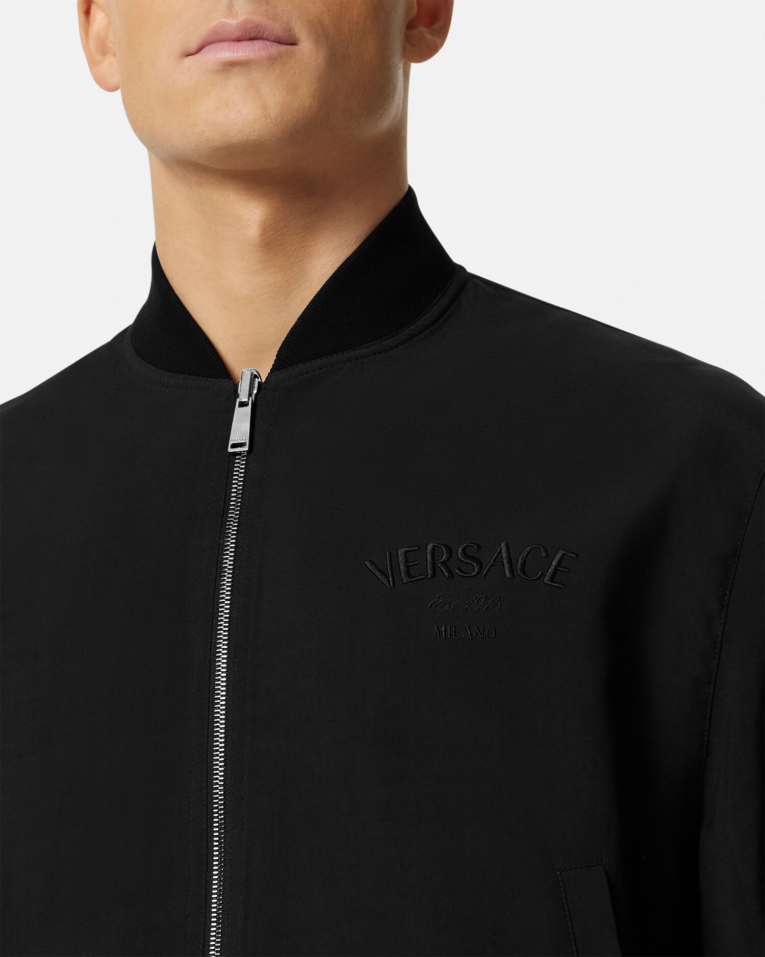 バロッコ シー リバーシブル ジャケット ブラック,プリント | VERSACE JP