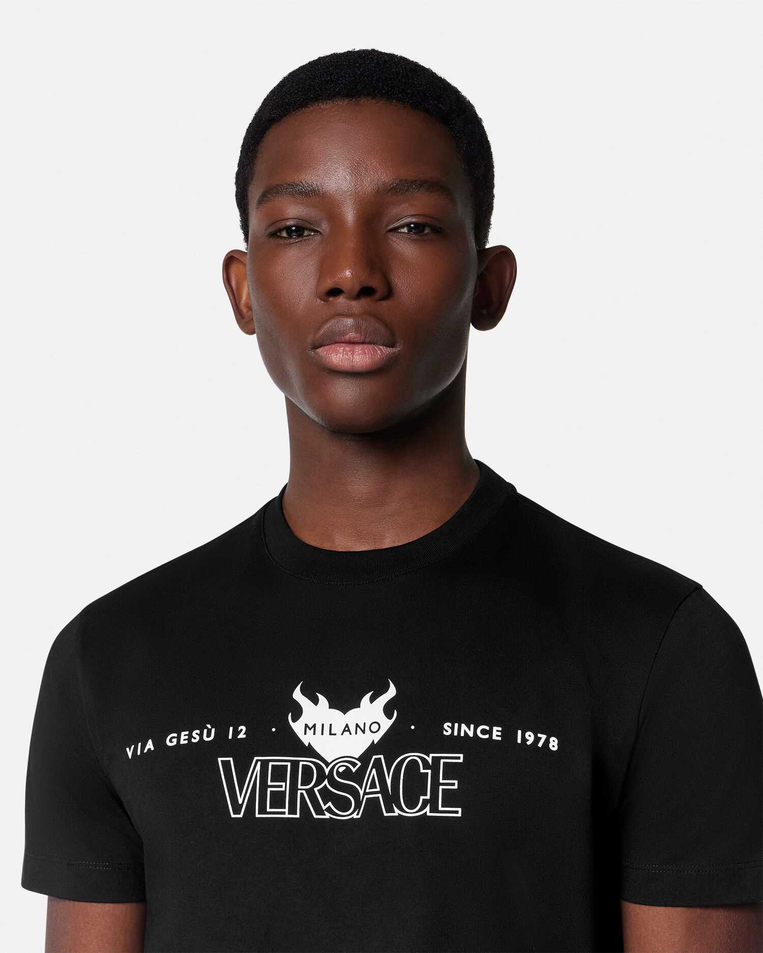 プリント コットンジャージー Tシャツ | VERSACE JP