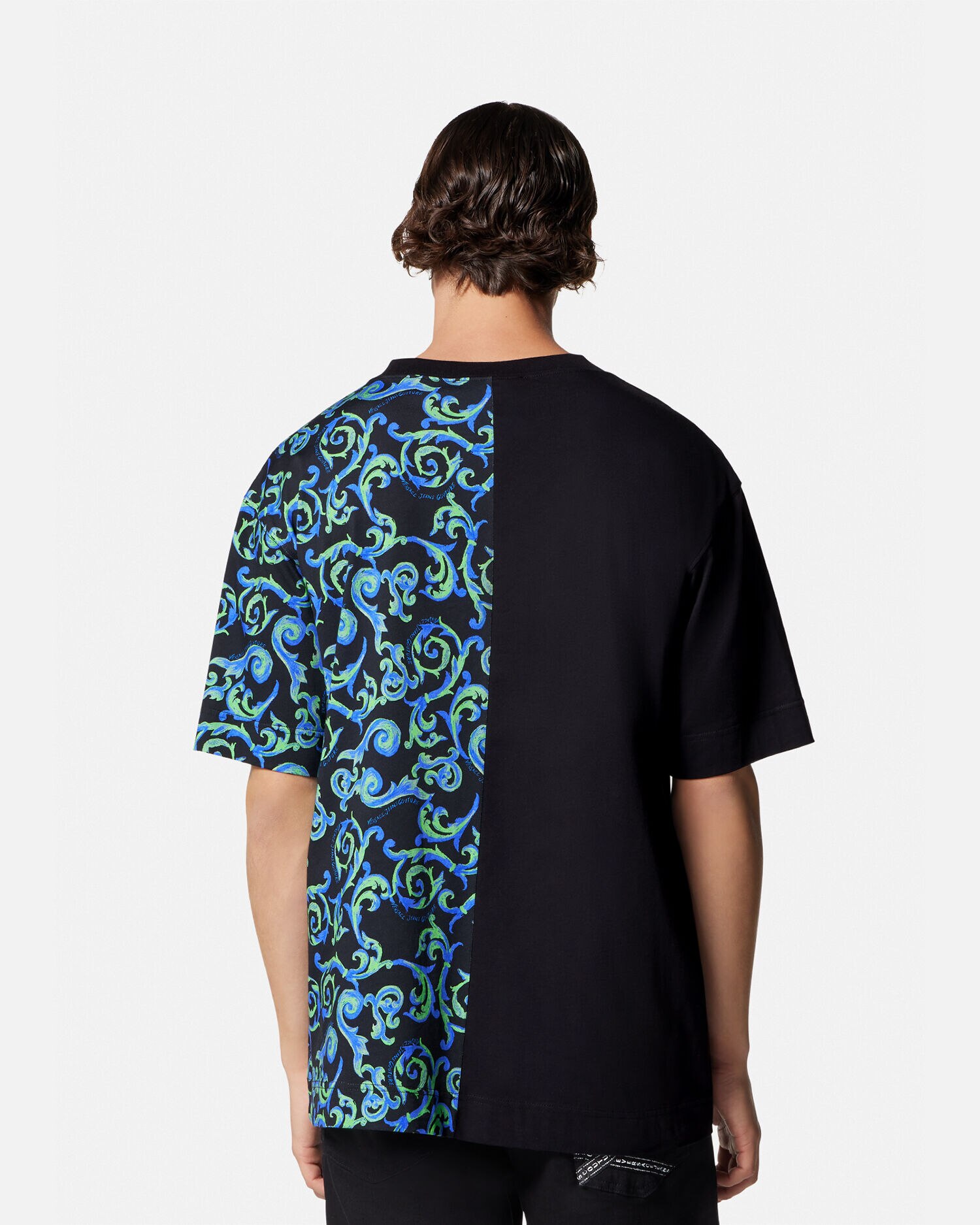 スケッチ クチュール ロゴ Tシャツ ブラック,プリント | VERSACE JP