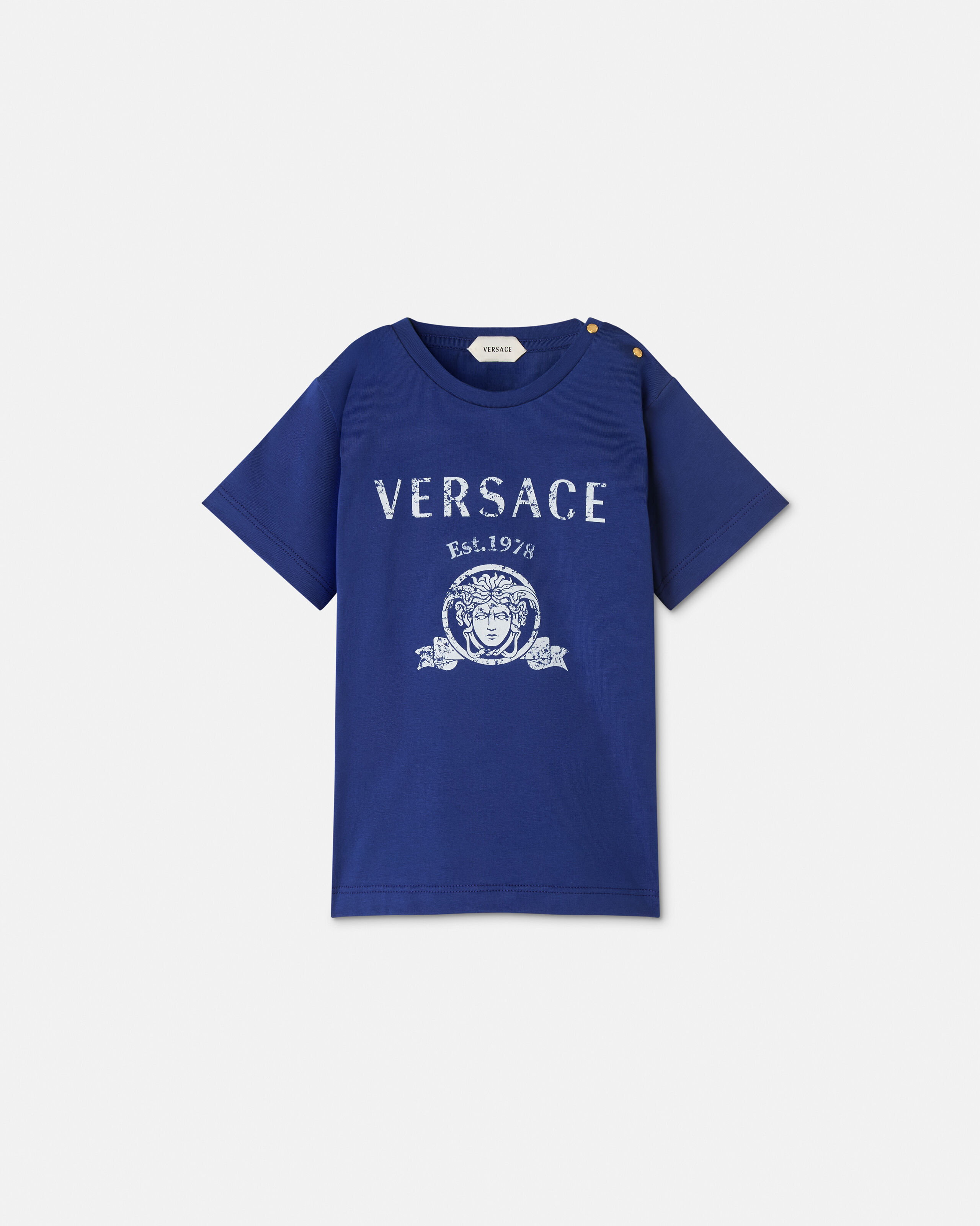 新品VERSACE ネイビー Tシャツ　タグ付き　Lサイズ ベビーボーイデザイナーシャツ & Tシャツ | ヴェルサーチェ 日本