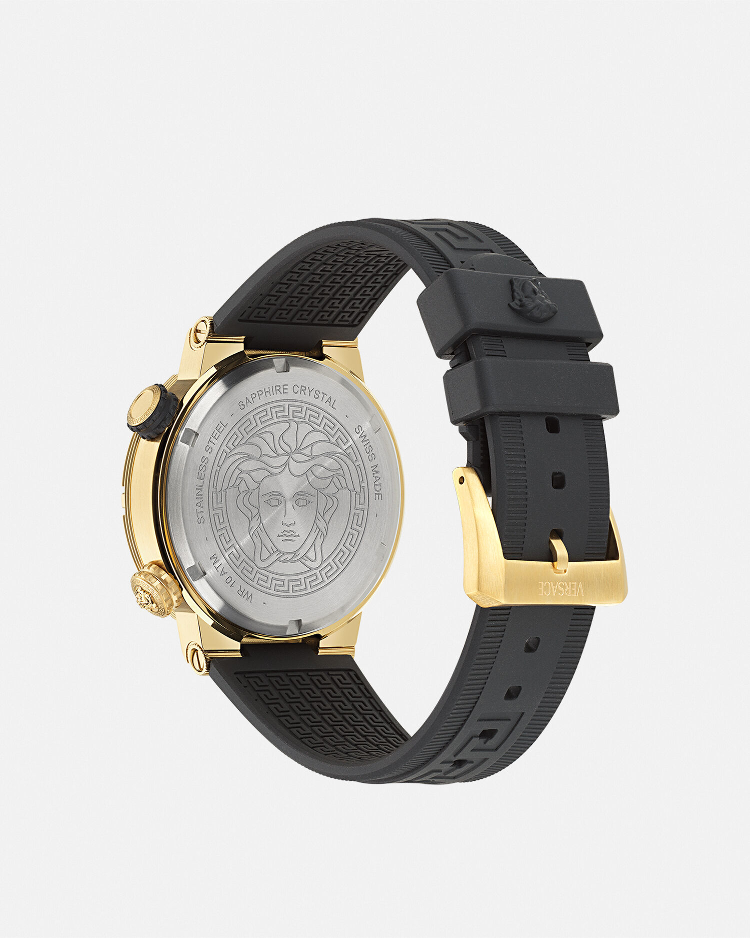年末のプロモーション大特価！ 未使用 VERSACE グレカグラム 30mm ブラック文字盤 ブラック 時計