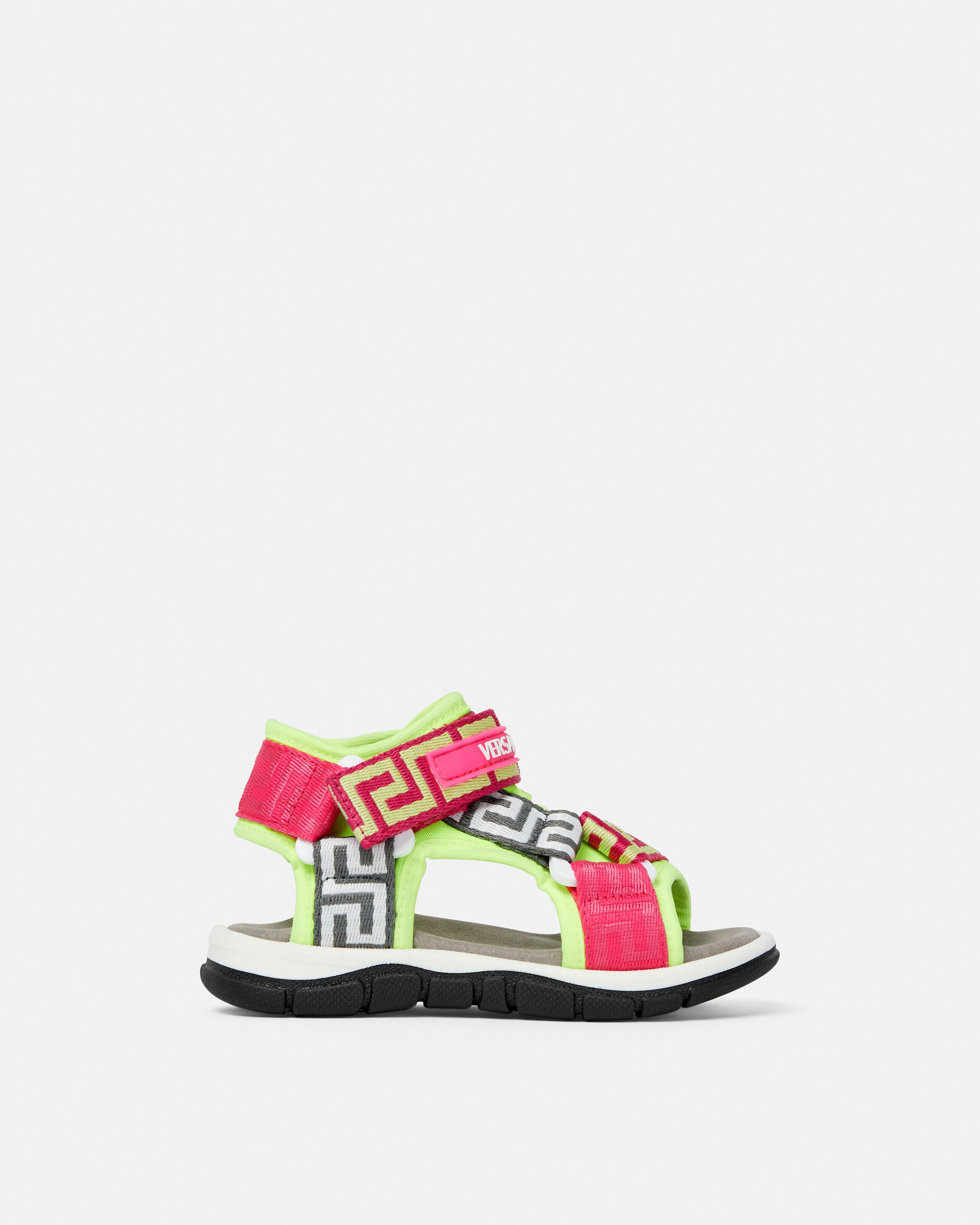 新品VERSACE ビビッドピンク メドューサ スクエアトゥ エナメル