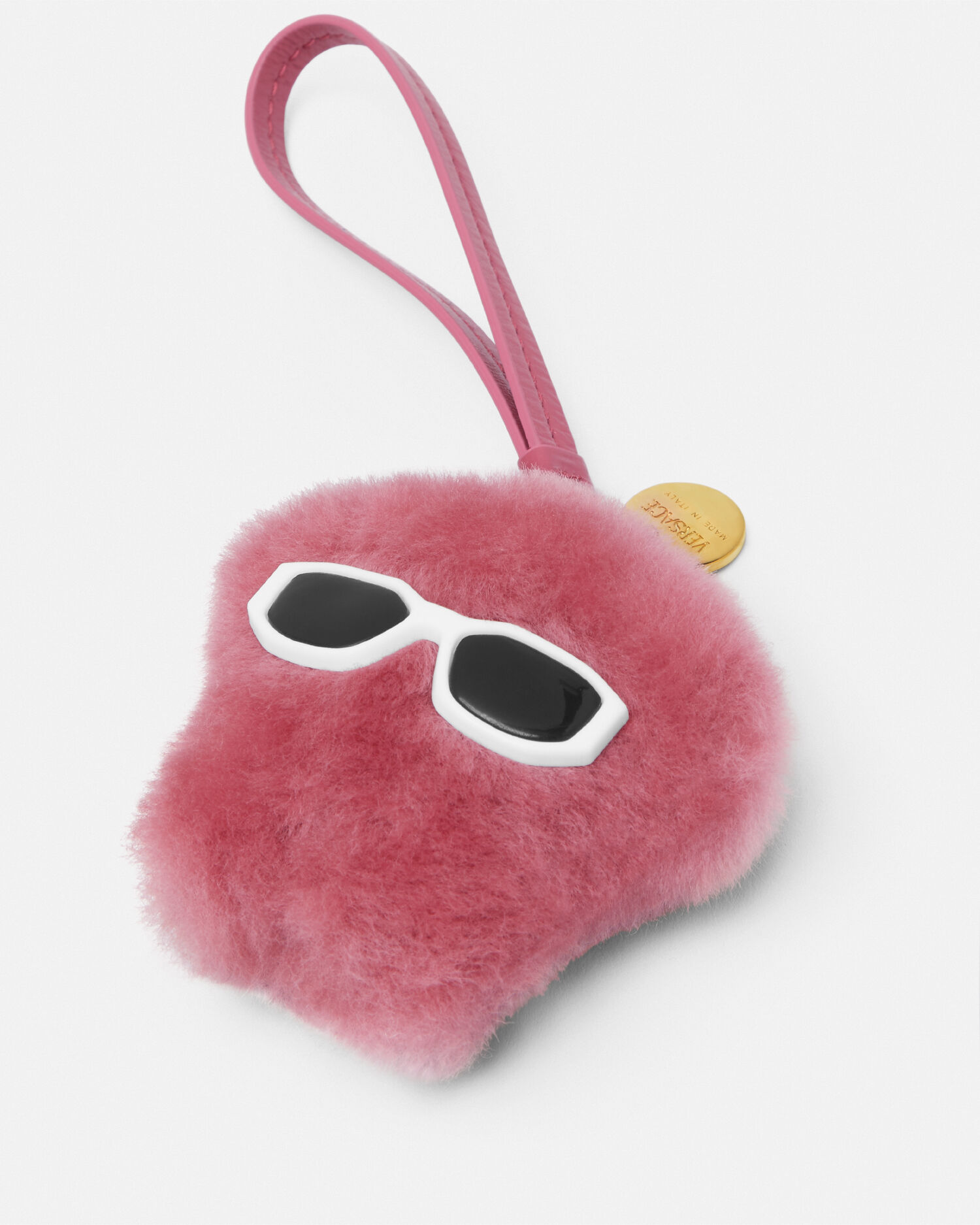 メドゥーサ フラッフィー シアリング チャーム ピンク | VERSACE JP