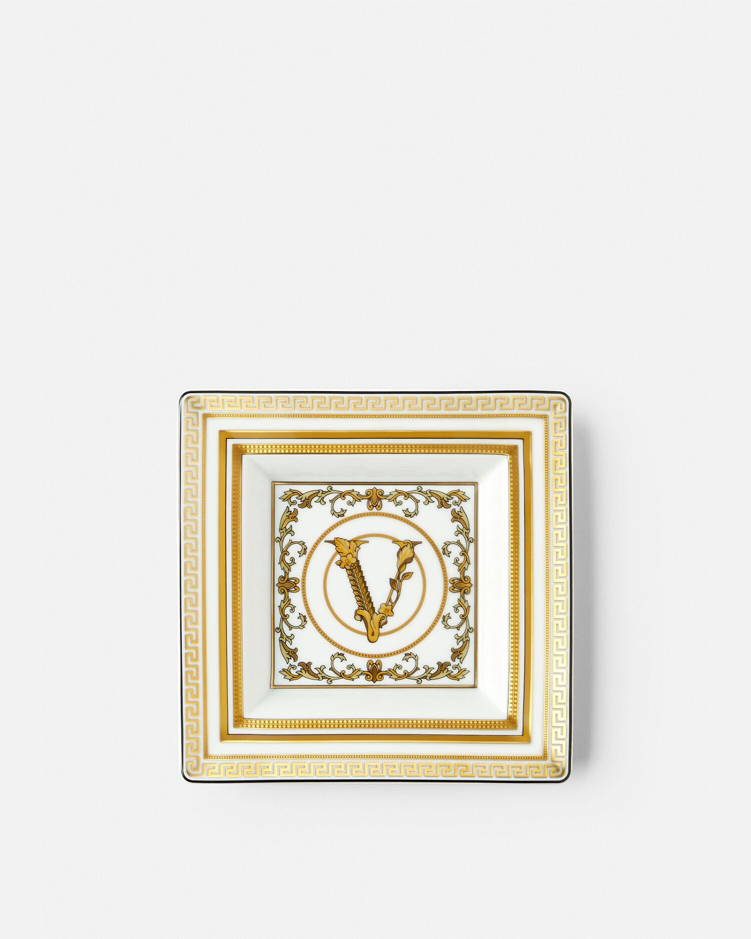 ヴィルトゥス ガーラ スクエア プレート 14 cm ホワイト | VERSACE JP