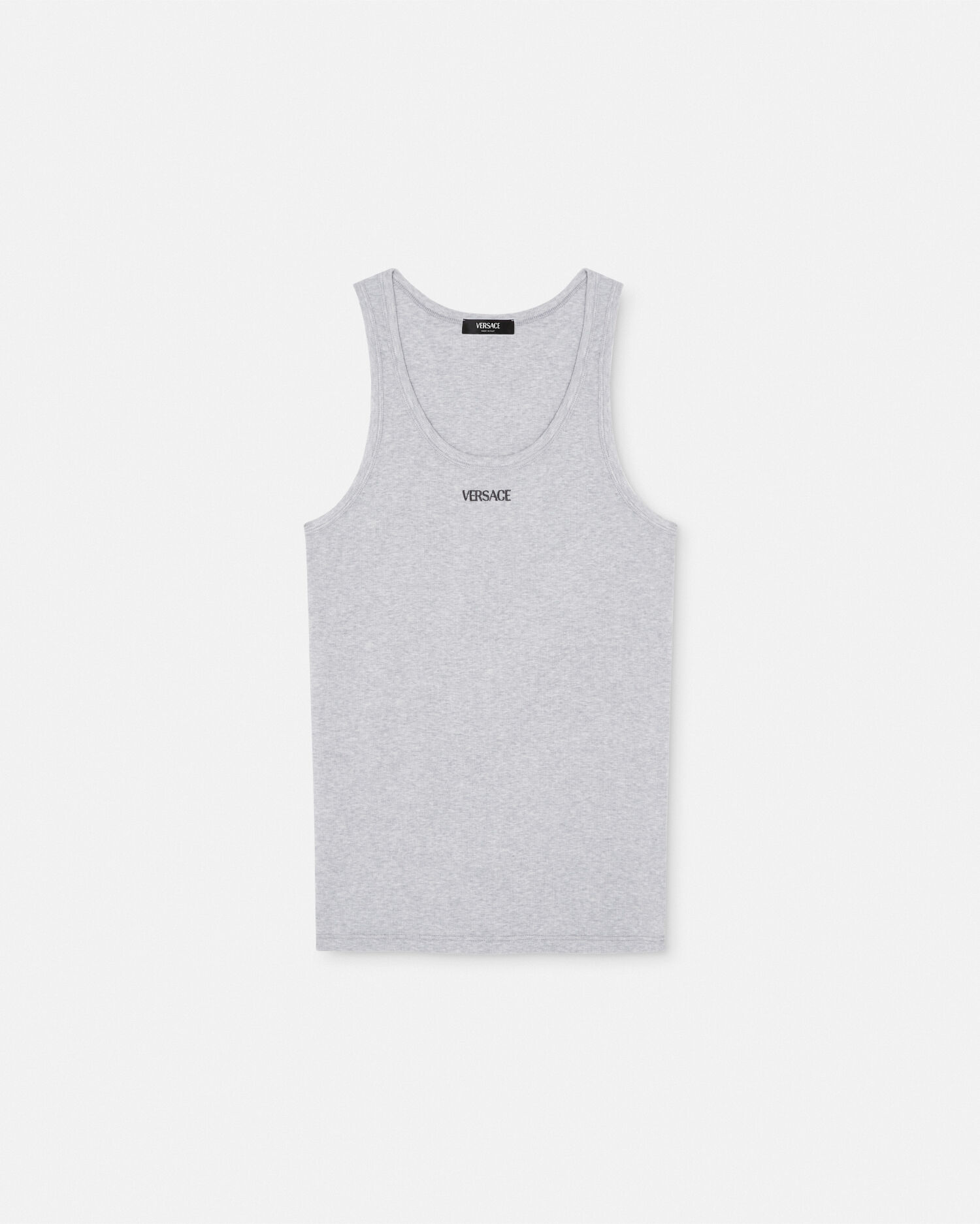 【気質アップ】 ロゴ リブニット JP VERSACE | トップ タンク トップス