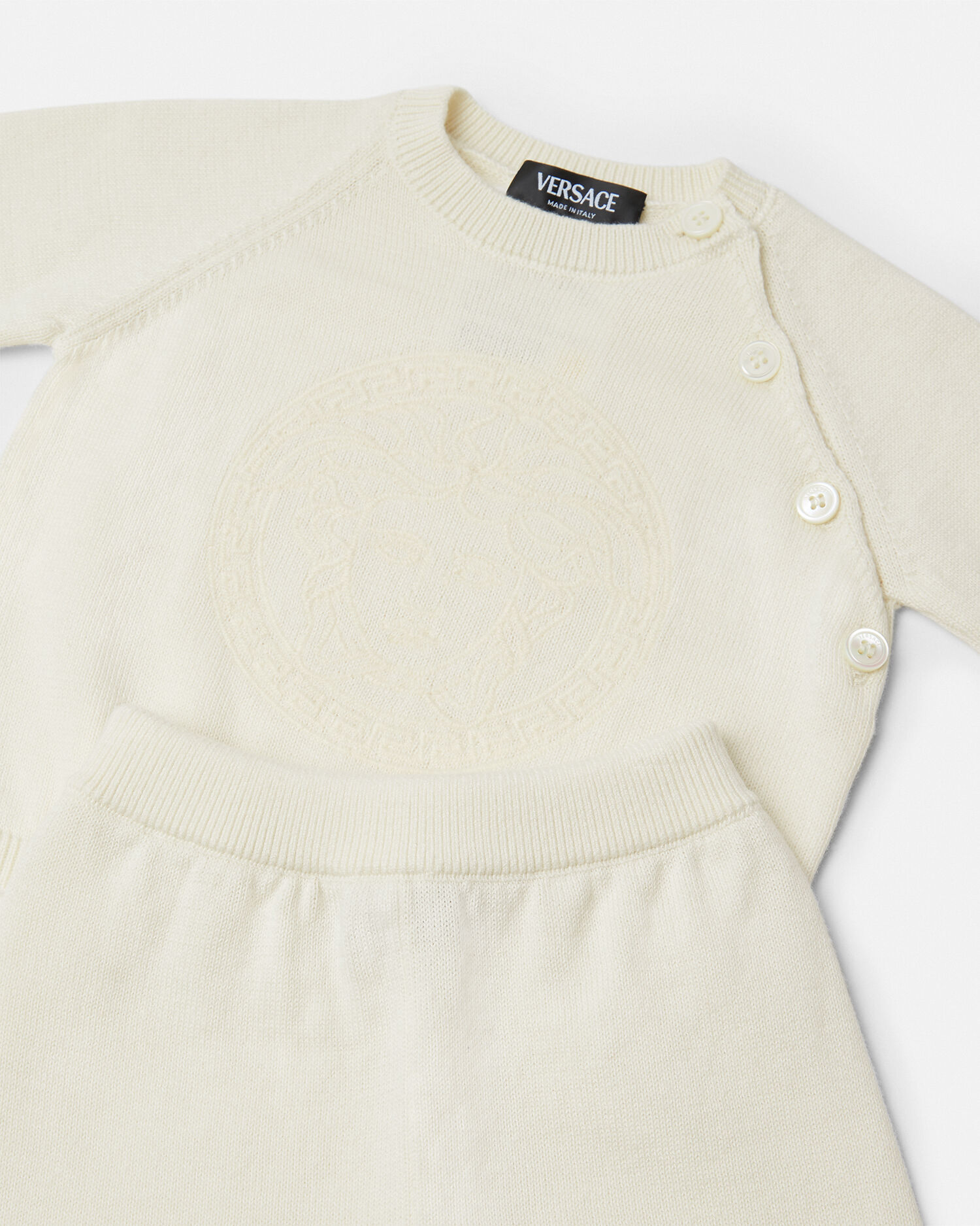 刺繍入り ベビー ニット セット メドゥーサ | VERSACE JP