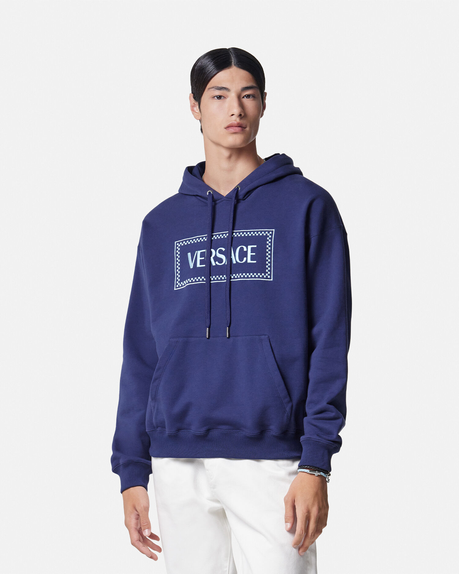 フーディ 90s ヴィンテージ ロゴ ブルー | VERSACE JP