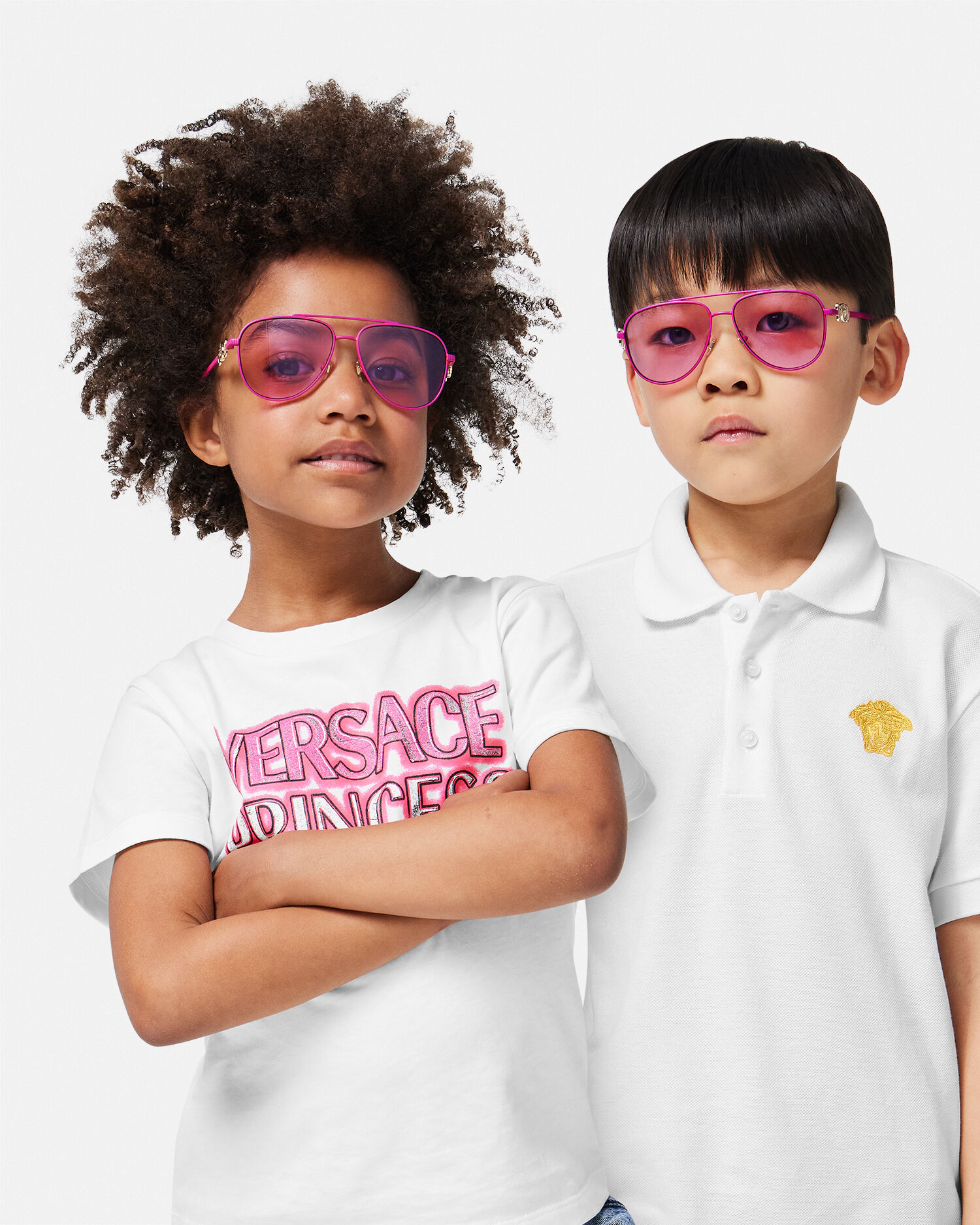メドゥーサ キッズ アビエイター サングラス パープル | VERSACE JP