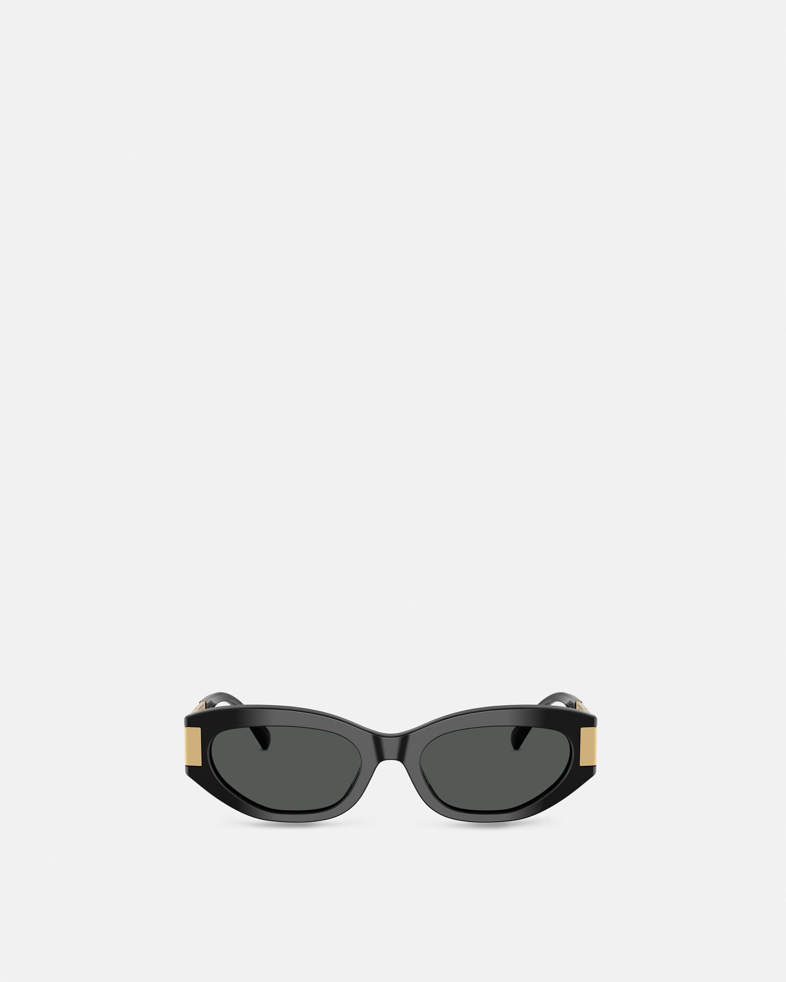versace サングラス レトロ 美品 グレカ キャットアイ サングラス ブラック | VERSACE JP