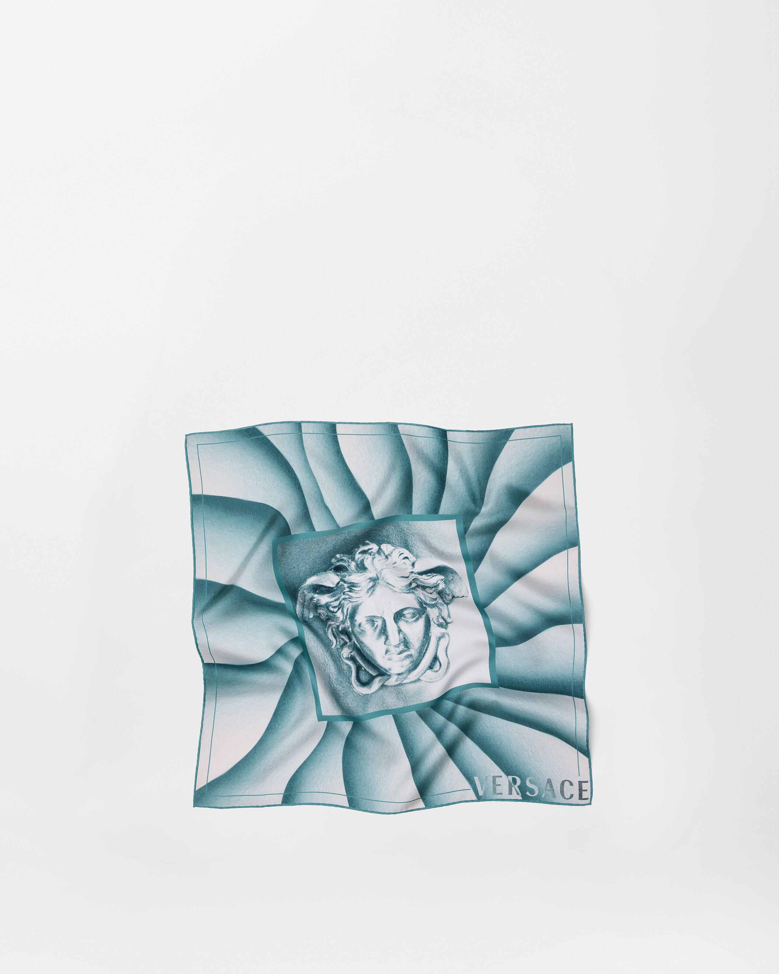 シルク カディ サテン ミニ ドレス ブルー | VERSACE JP