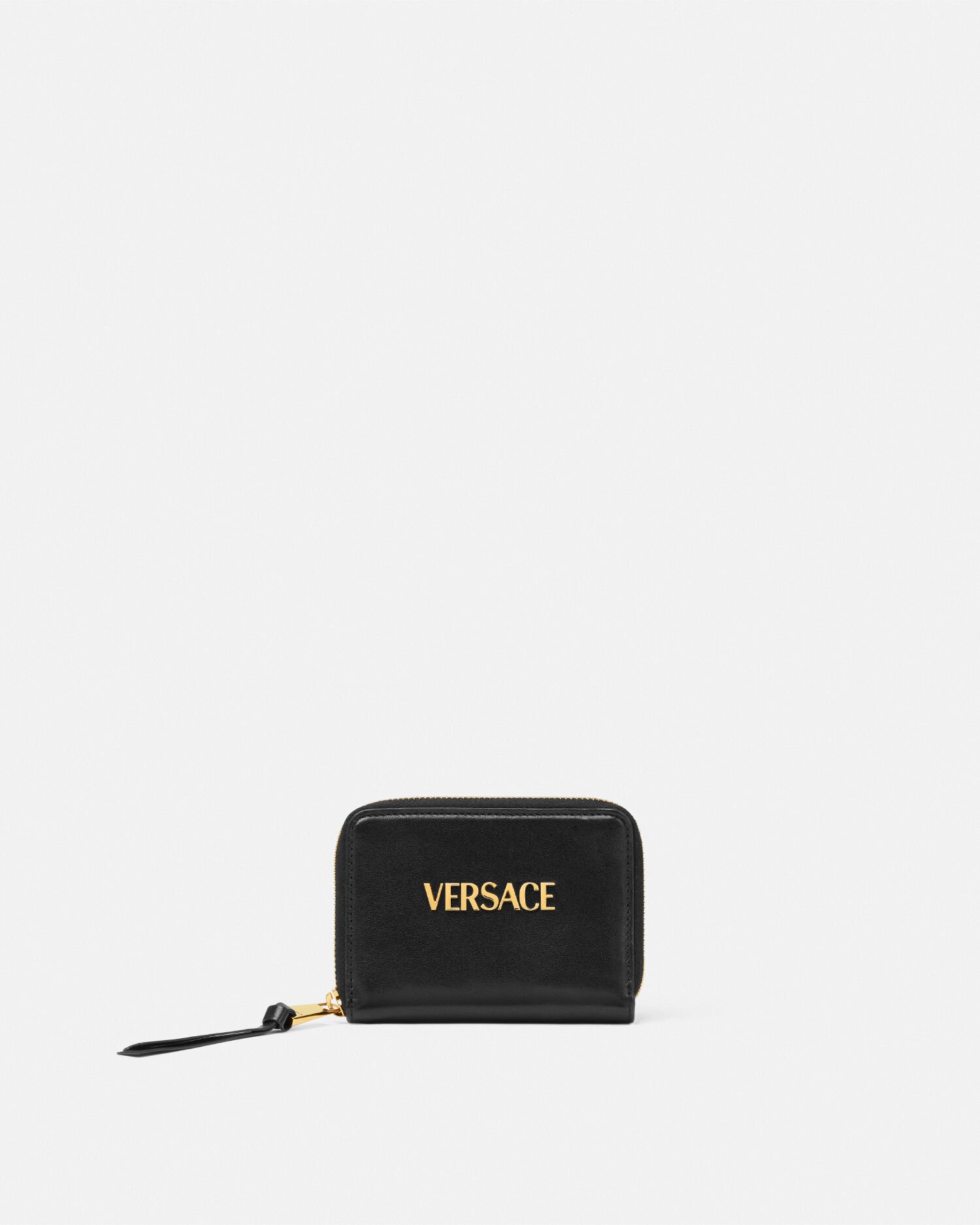 ヴェルサーチェ タグ ナッパ ウォレット ブラック,ゴールド | VERSACE JP