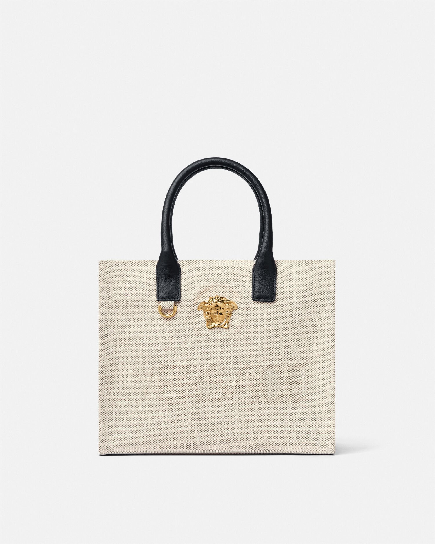 ラ メドゥーサ スモール キャンバス トート ベージュ | VERSACE JP